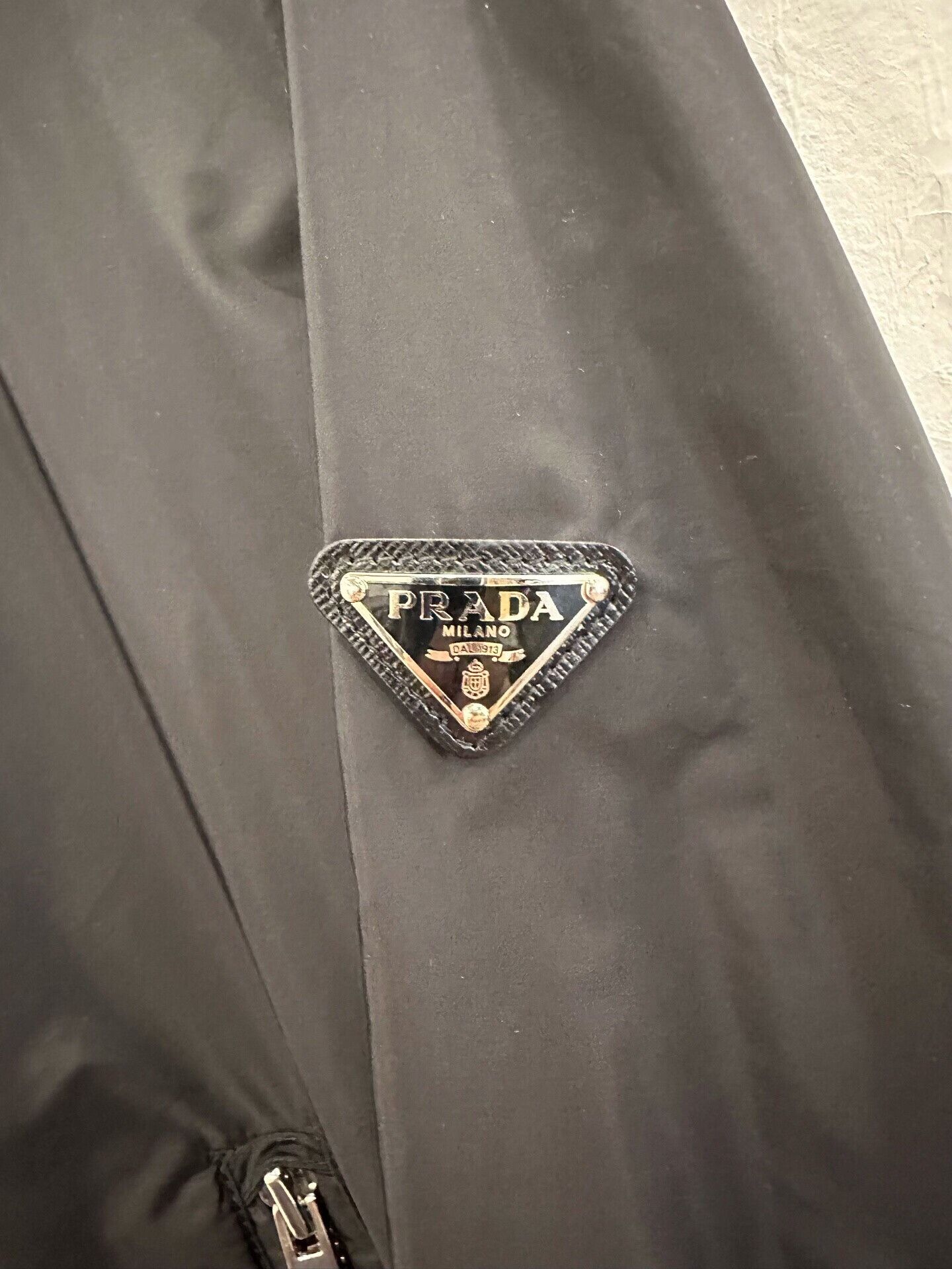 Prada Prada Black Jacket with Side Metal Logo Size M / US 6-8 / IT 42-44 - 4 Thumbnail