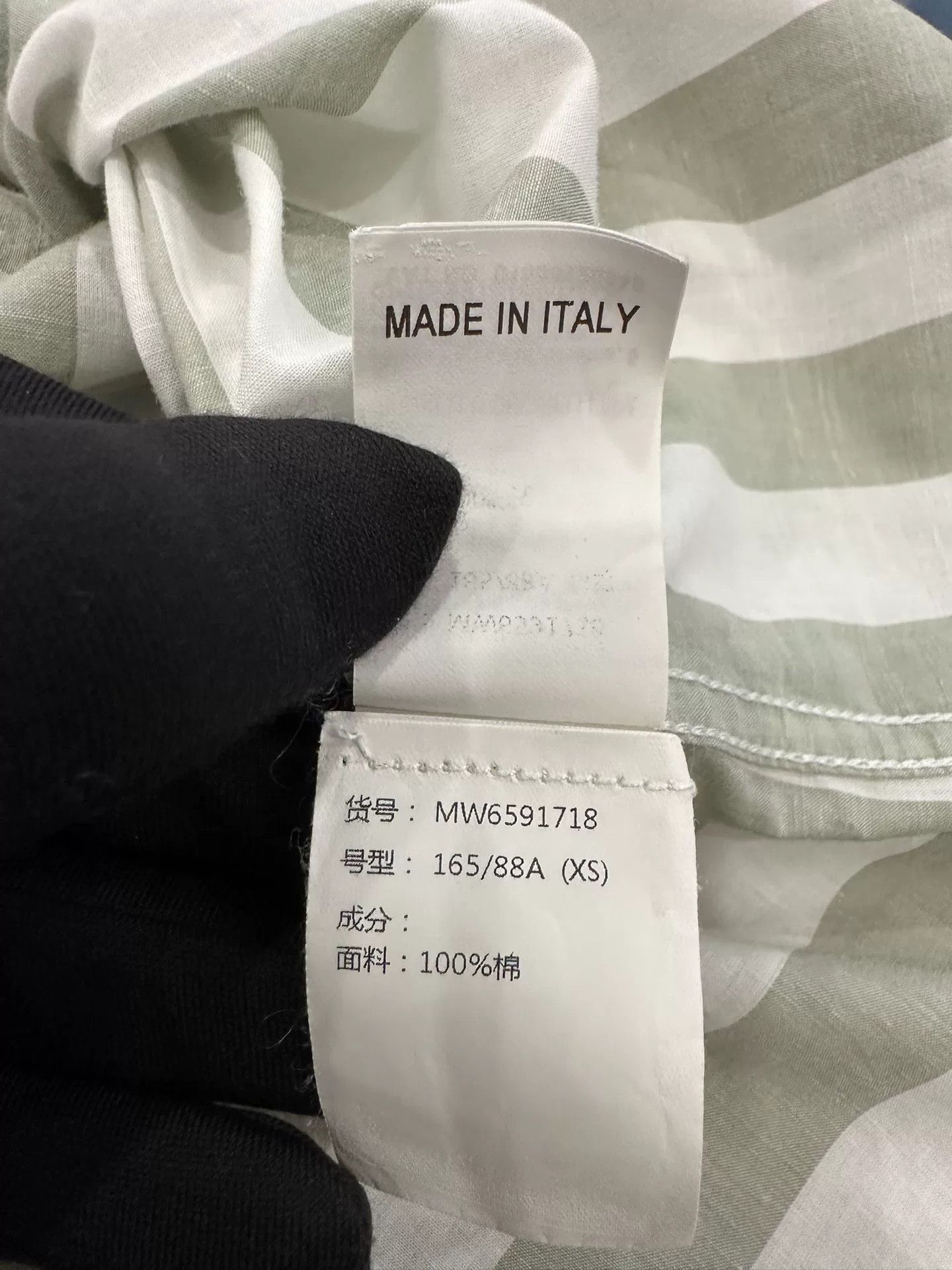 Brunello Cucinelli Brunello Cucinelli Gray White Stripe Shirt 44 Size US S / EU 44-46 / 1 - 6 Thumbnail