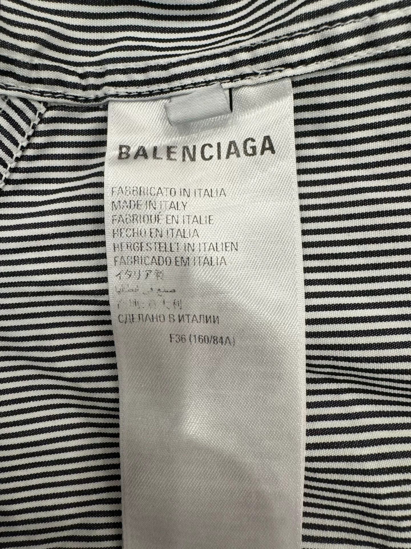 Balenciaga Balenciaga Women's Striped Logo Shirt Size XS / US 0-2 / IT 36-38 - 7 Thumbnail