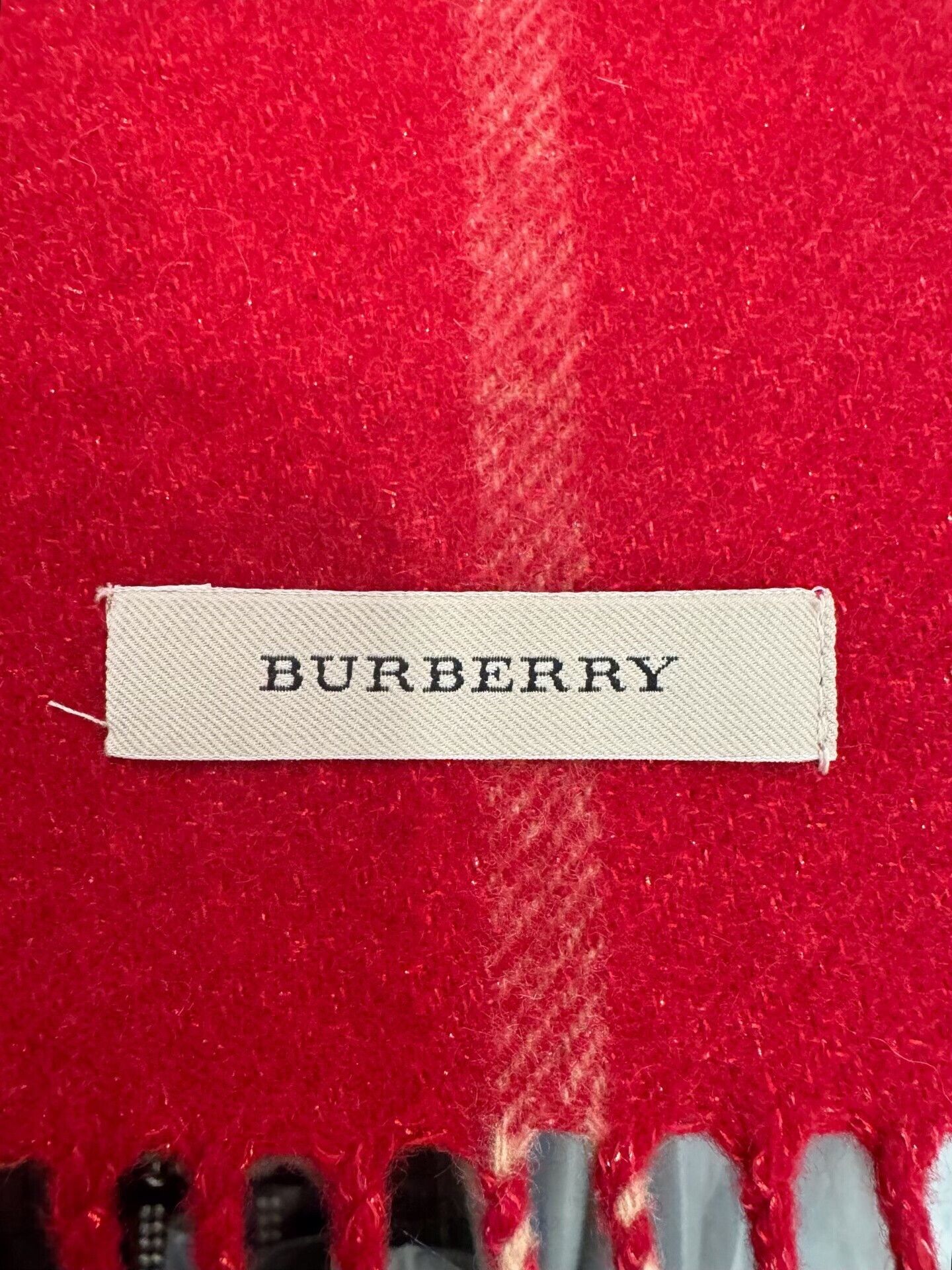 Burberry Burberry Red Plaid Cashmere Scarf Size ONE SIZE - 7 Thumbnail