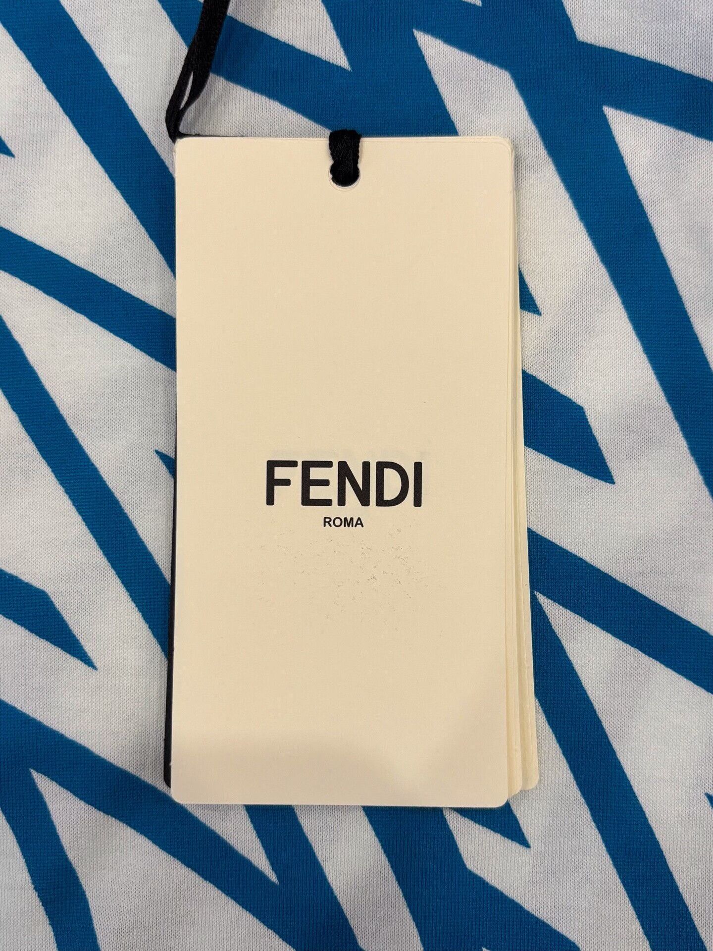 Fendi Fendi Women's Blue White Logo Short-Sleeve Tee Size M / US 6-8 / IT 42-44 - 8 Thumbnail