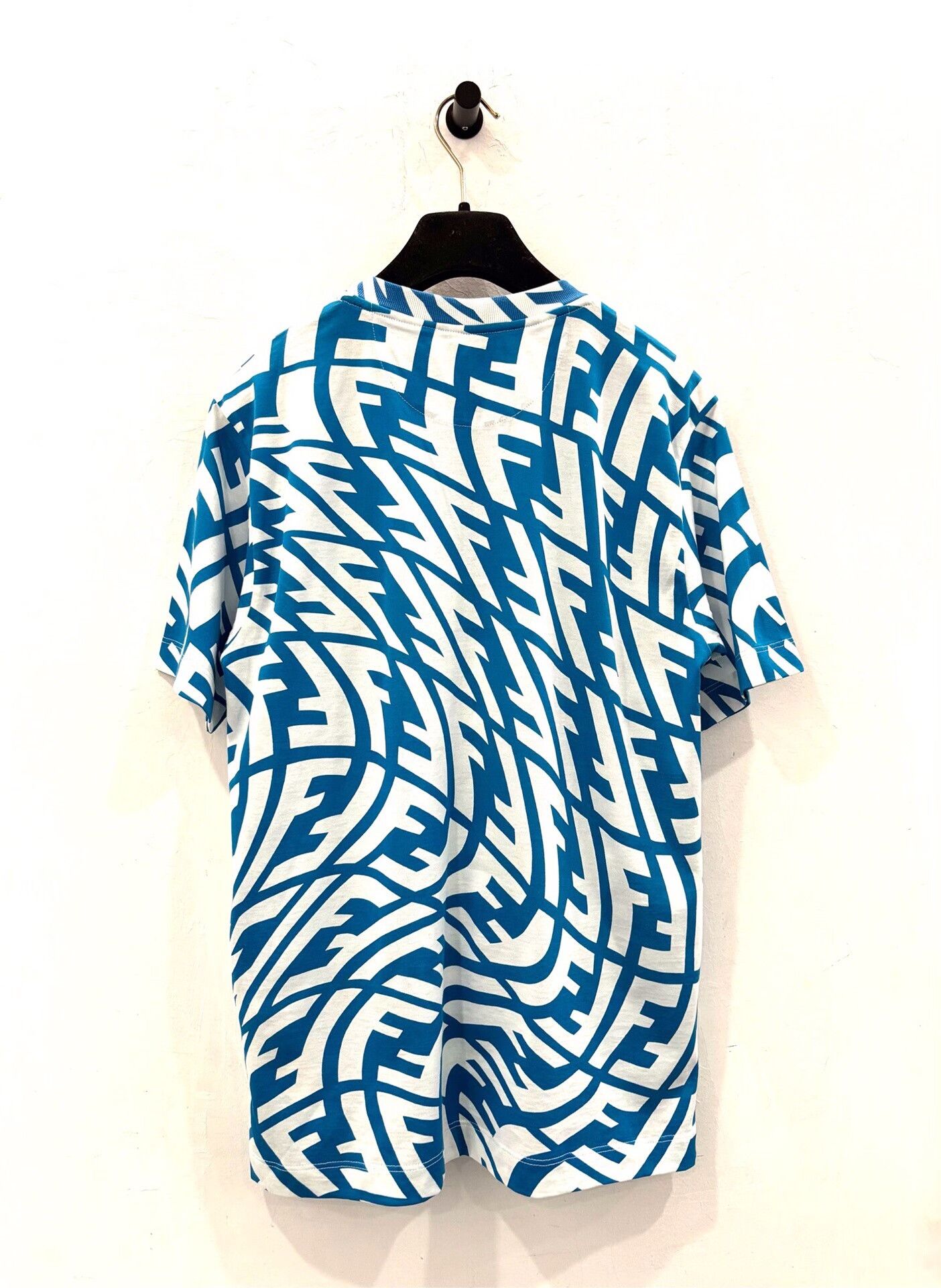 Fendi Fendi Women's Blue White Logo Short-Sleeve Tee Size M / US 6-8 / IT 42-44 - 3 Thumbnail