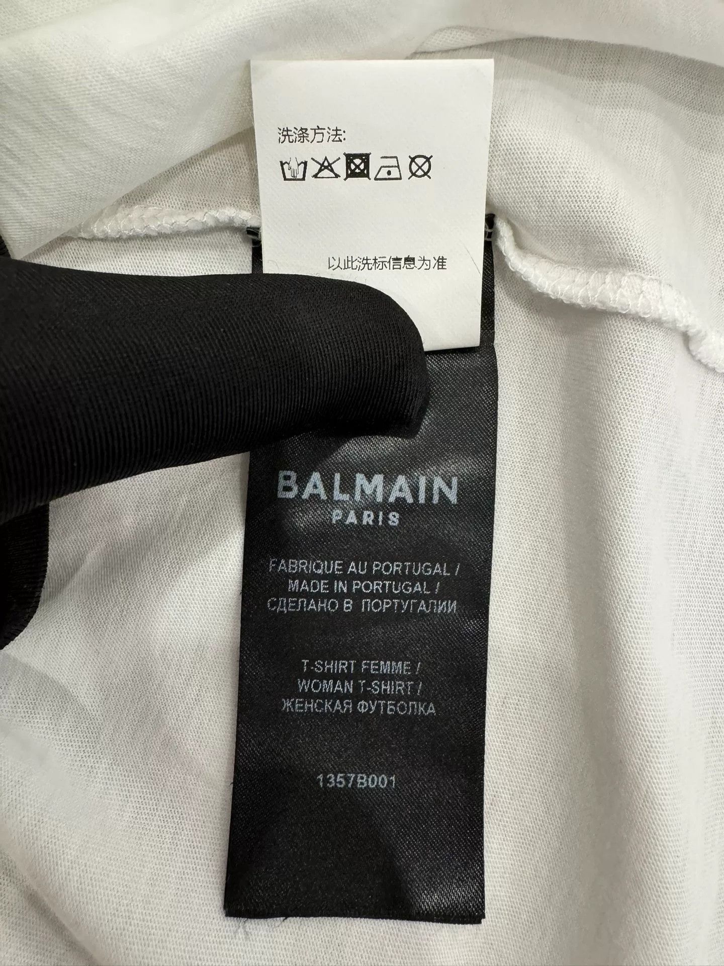 Balmain Balmain New Large Chest Logo White Tee Size XS / US 0-2 / IT 36-38 - 7 Thumbnail