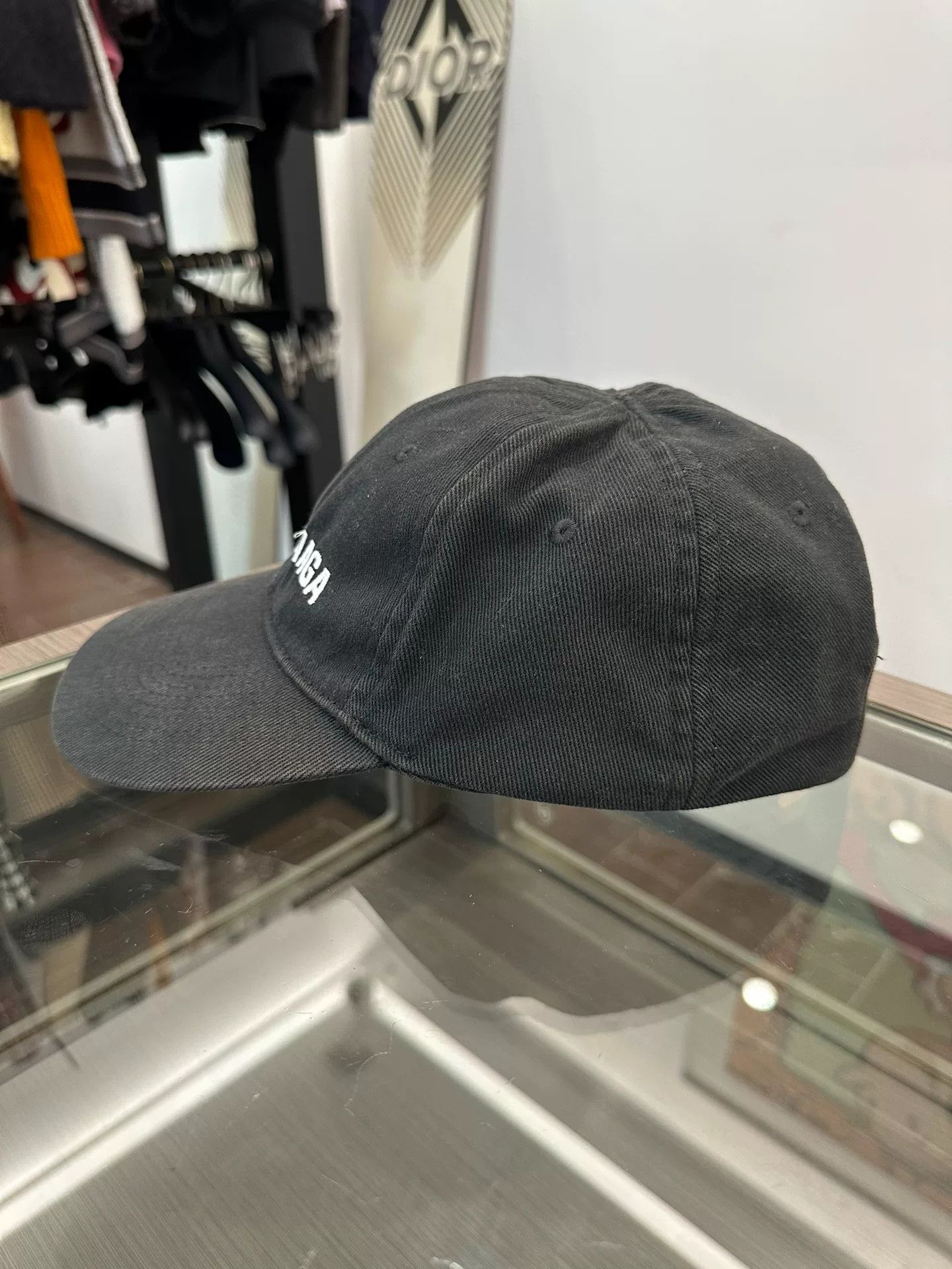 Balenciaga Balenciaga Logo Denim Baseball Cap Size ONE SIZE - 4 Thumbnail