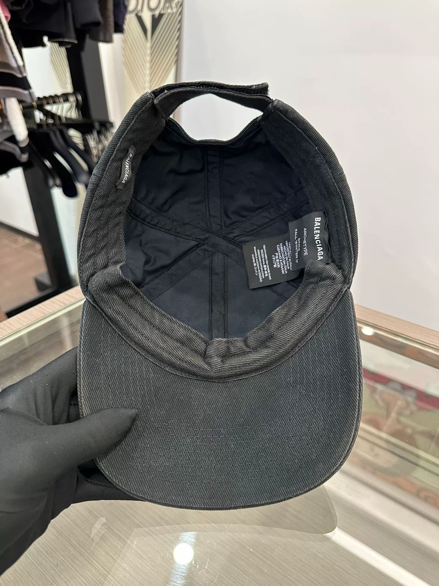 Balenciaga Balenciaga Logo Denim Baseball Cap Size ONE SIZE - 6 Thumbnail