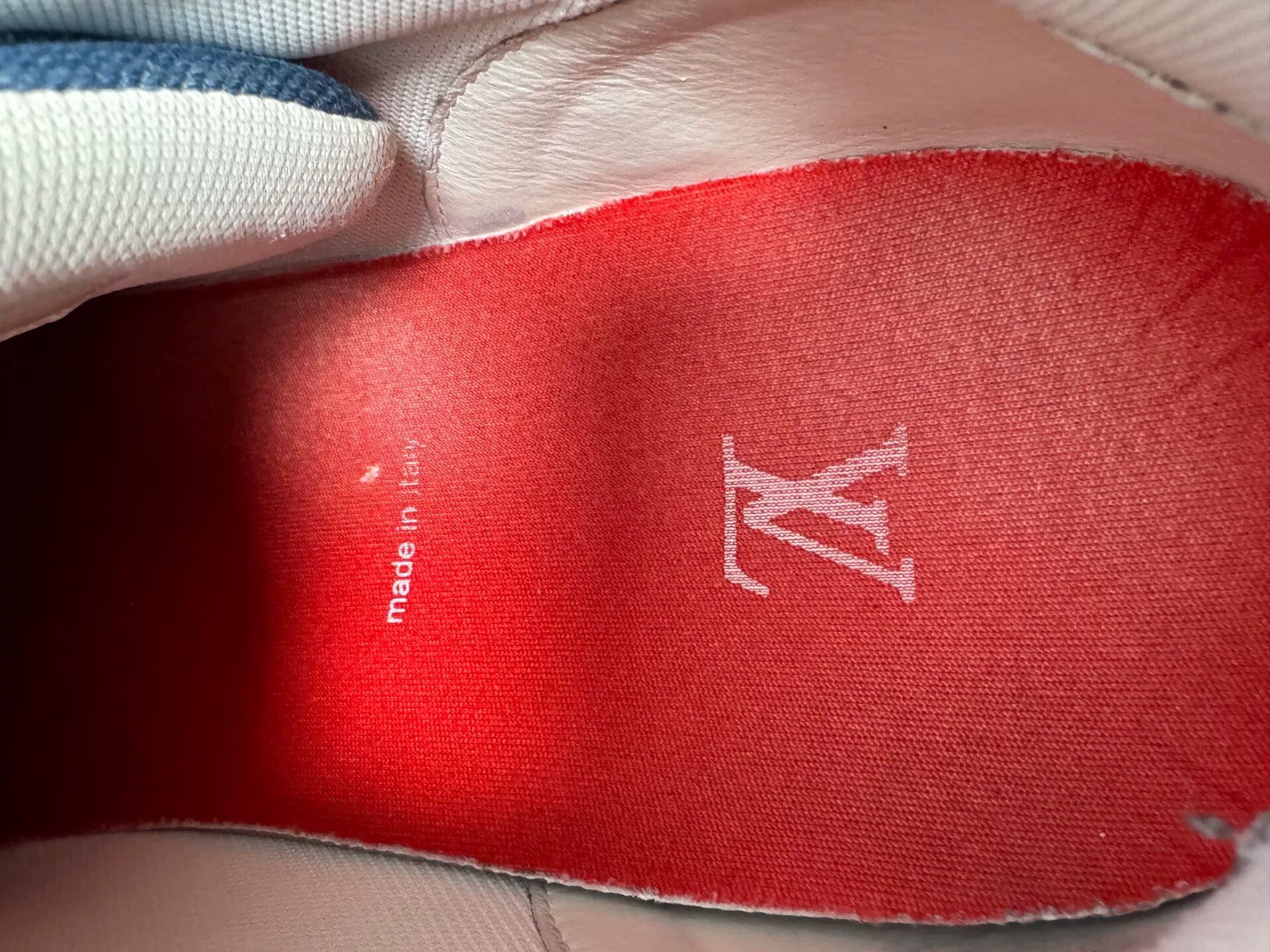 Louis Vuitton Louis Vuitton Blue Denim Monogram Trainer Sneakers Size US 12 / EU 45 - 7 Thumbnail
