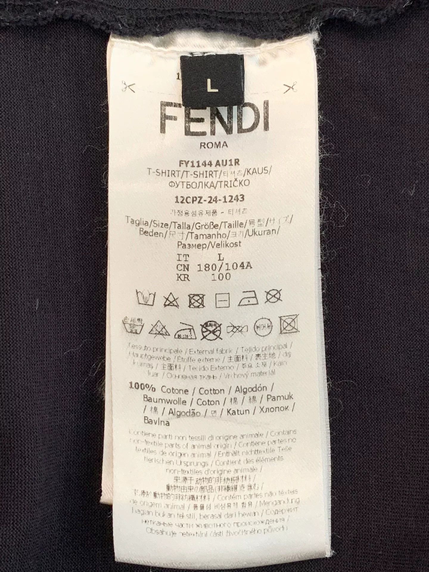 Fendi Fendi Red Letter Owl Logo Black Tee Size US L / EU 52-54 / 3 - 5 Thumbnail
