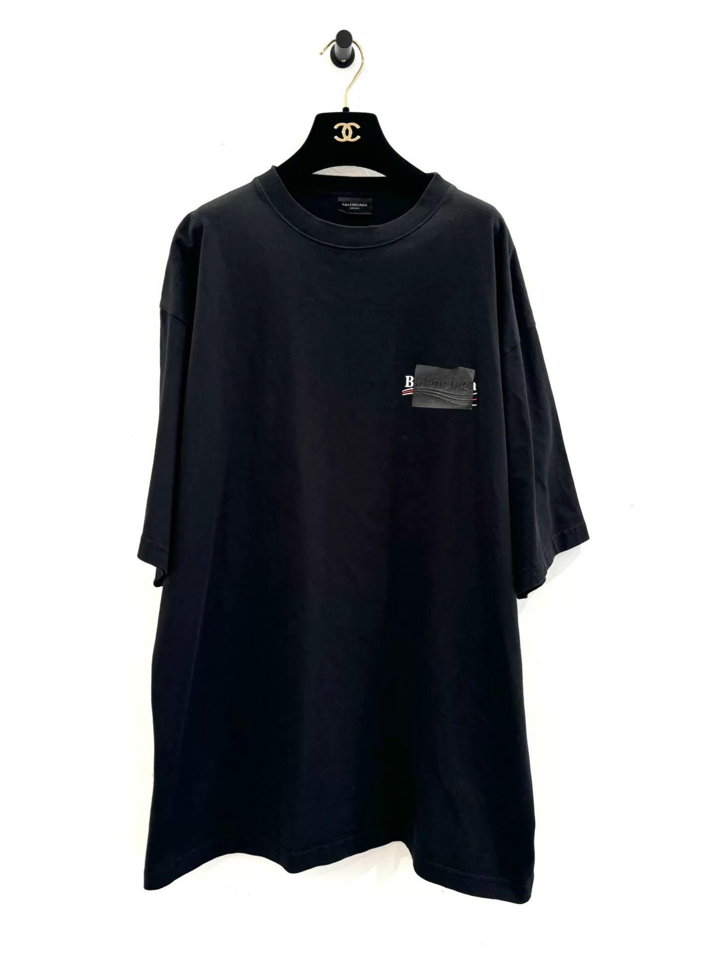 Balenciaga Balenciaga Tape Cola Black Short-Sleeve Tee Size US XL / EU 56 / 4 - 3 Thumbnail