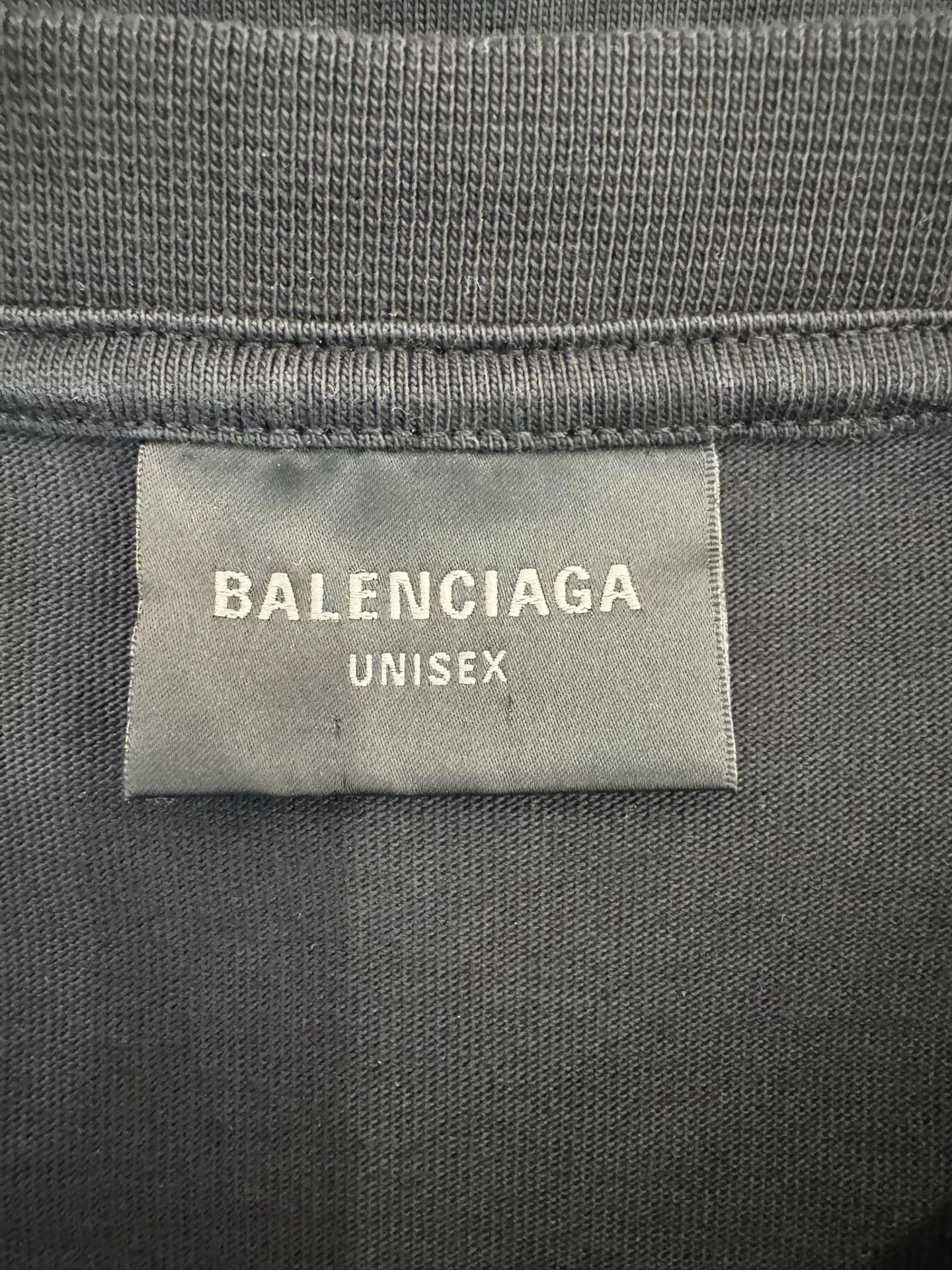 Balenciaga Balenciaga Tape Cola Black Short-Sleeve Tee Size US XL / EU 56 / 4 - 5 Thumbnail