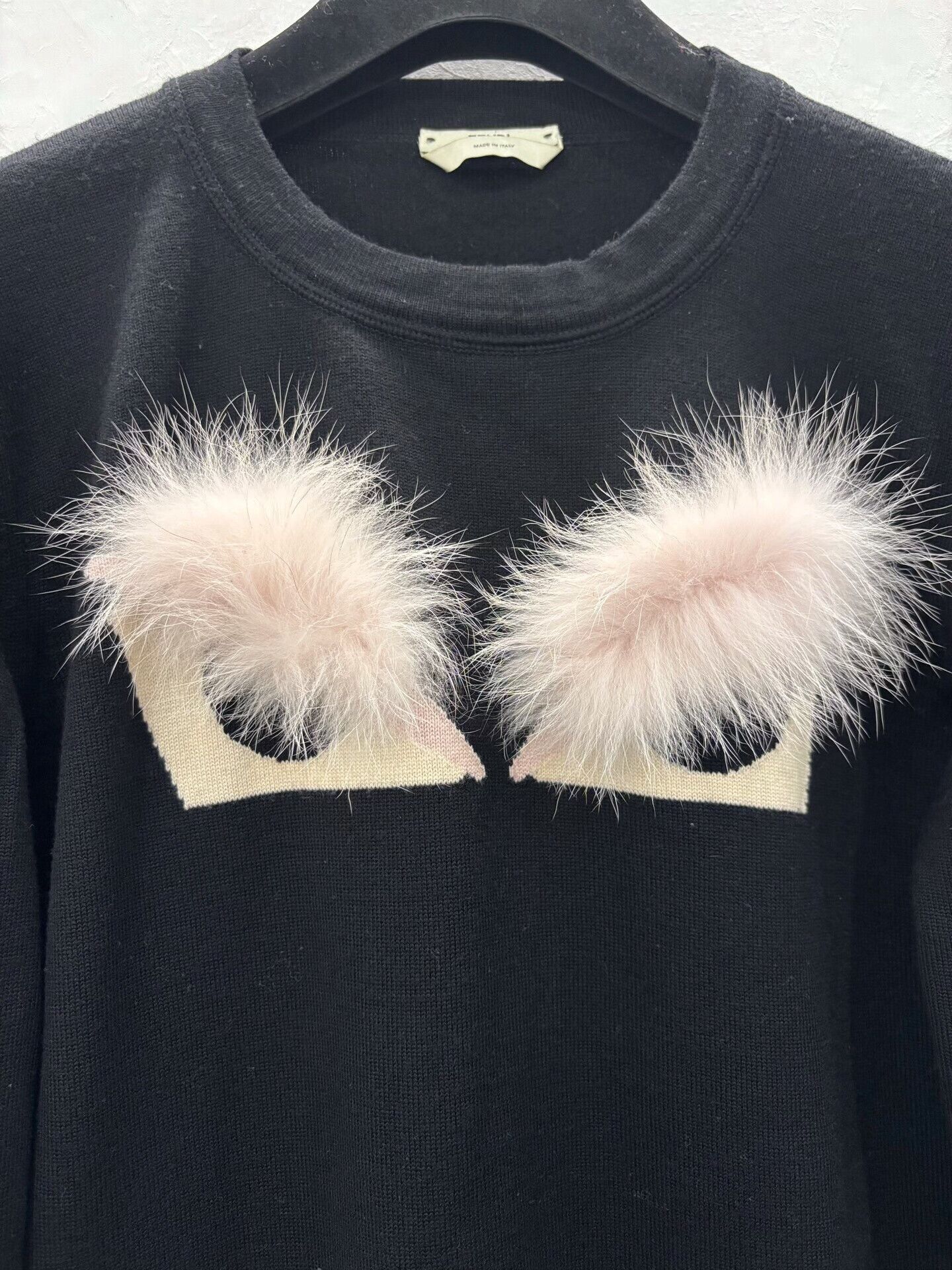 Fendi Fendi Monster Fur Ball Logo Wool Sweater Size S / US 4 / IT 40 - 4 Thumbnail
