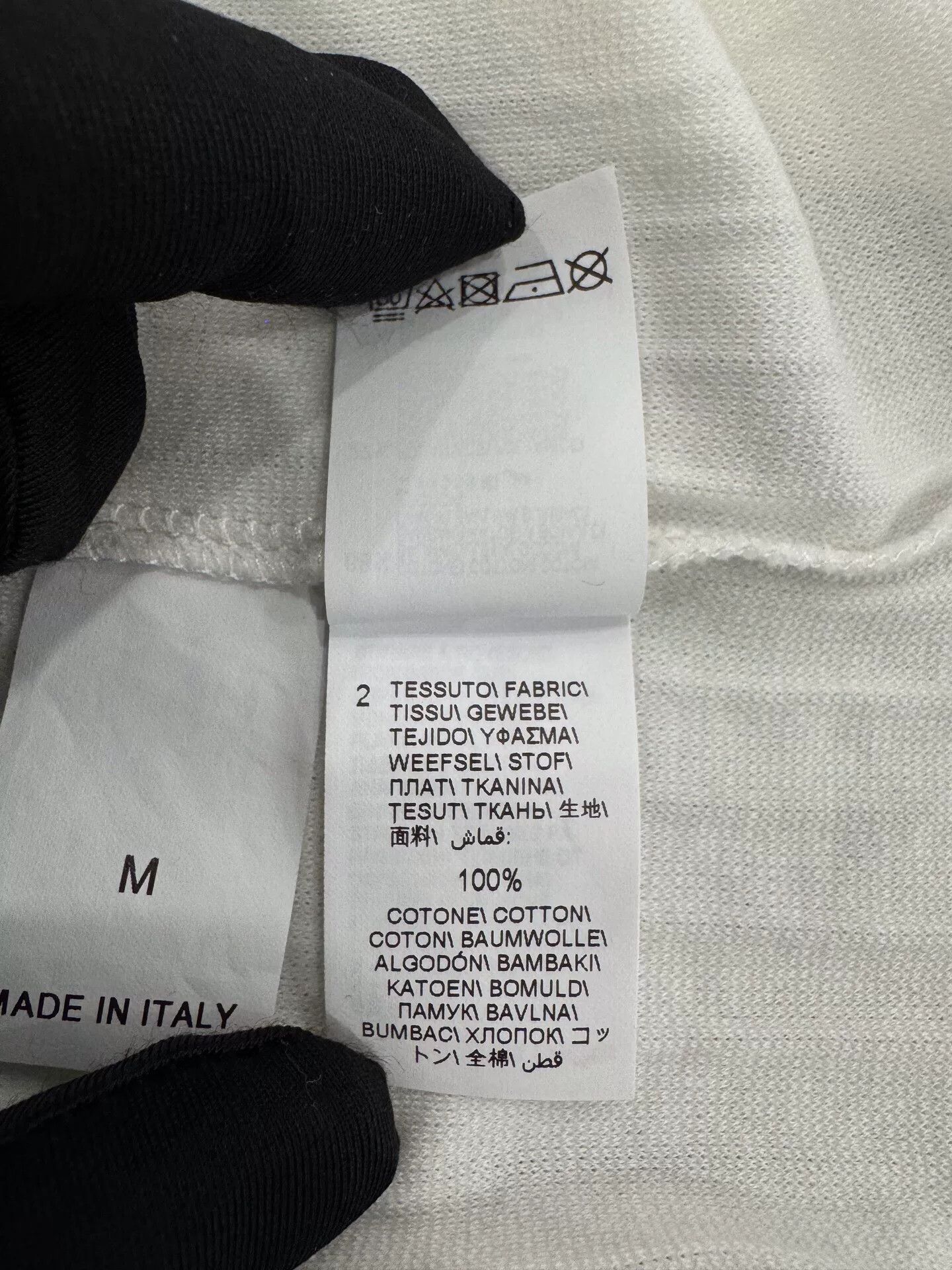 Brunello Cucinelli Brunello Cucinelli Men's White Badge Logo Ribbed Tee Size US M / EU 48-50 / 2 - 7 Thumbnail