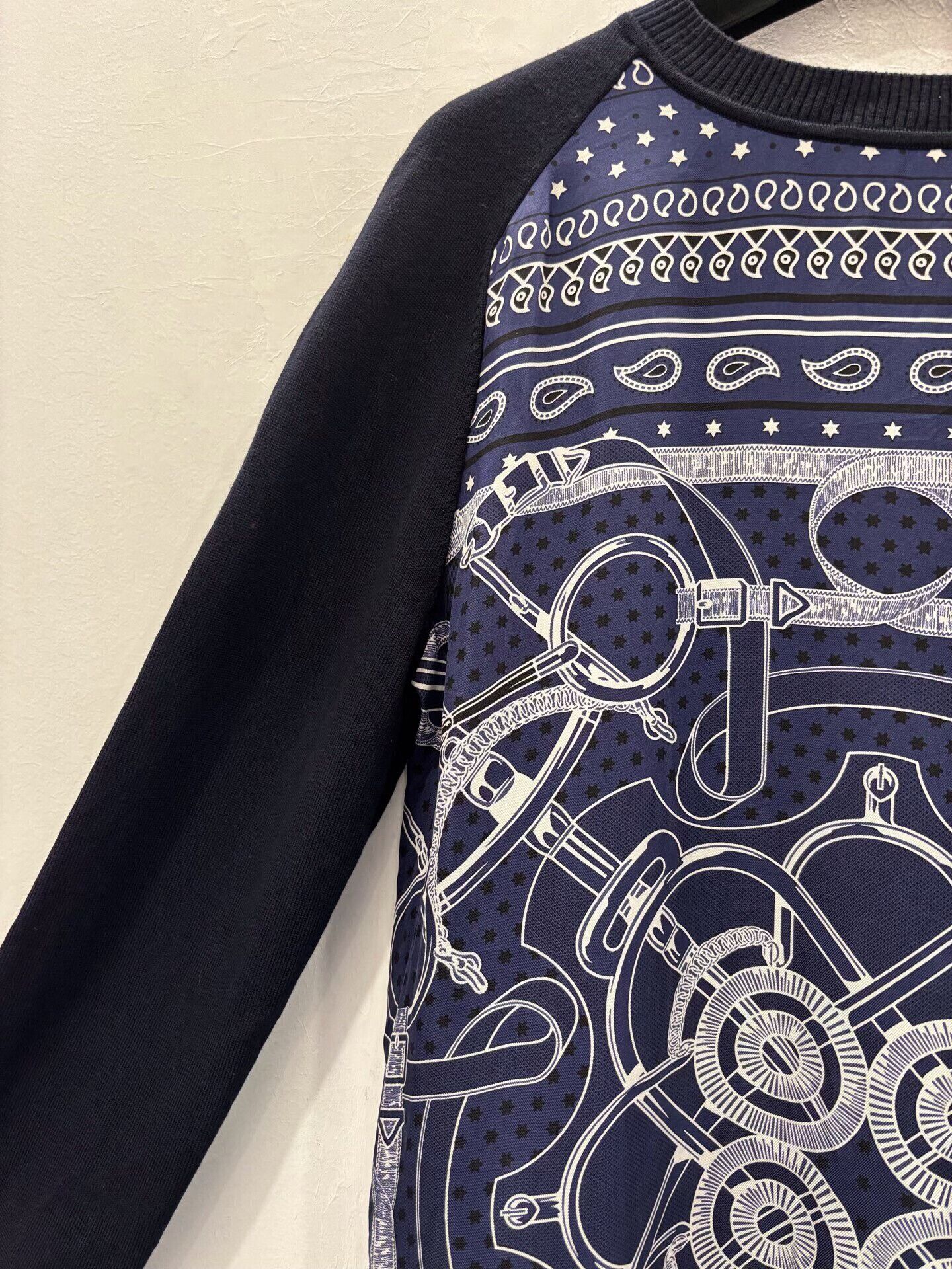 Hermes Hermes Equestrian Pattern Blue Wool Dress Size XS / US 0-2 / IT 36-38 - 3 Thumbnail