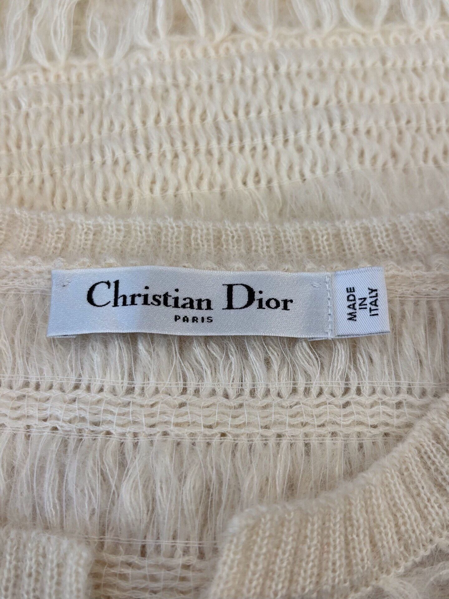 Dior Dior Women's Beige Mohair Fringe Knit Size S / US 4 / IT 40 - 4 Thumbnail