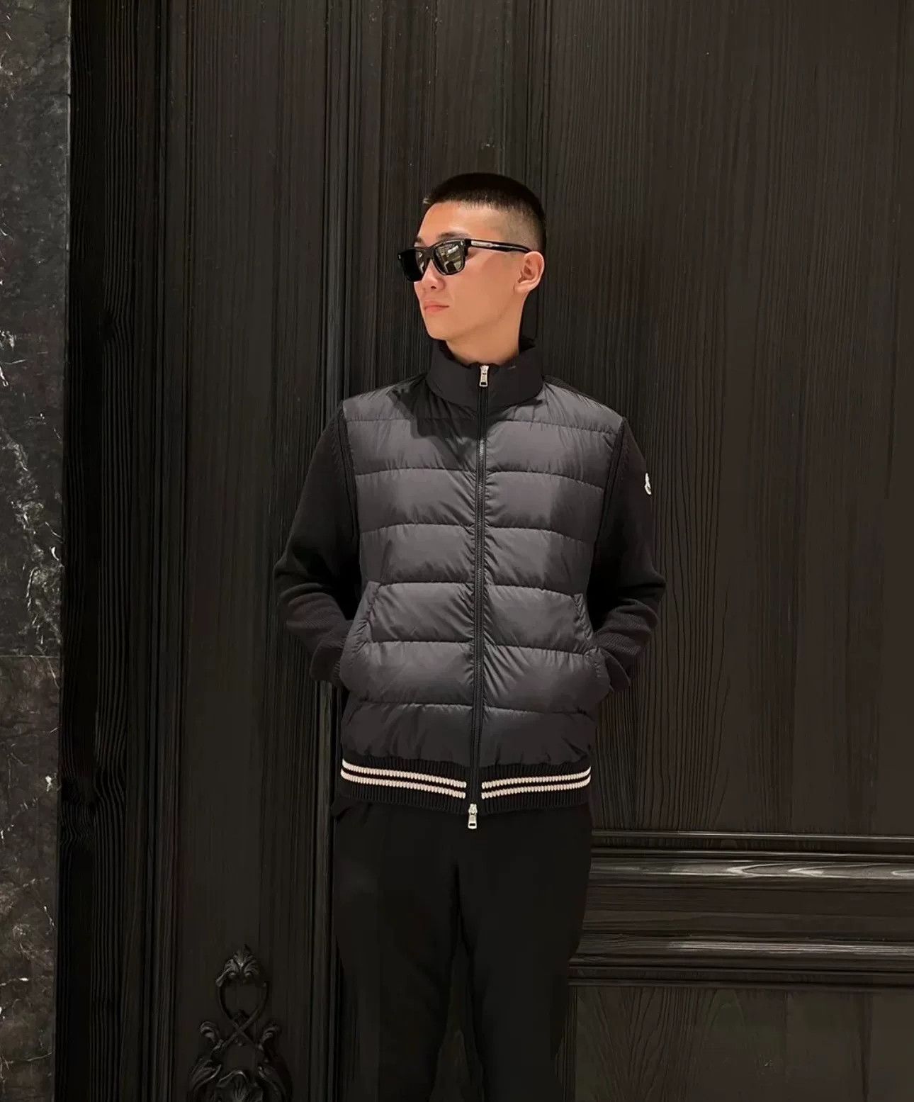 Moncler Moncler Men's Blue Down Knit Jacket Size US M / EU 48-50 / 2 - 2 Thumbnail