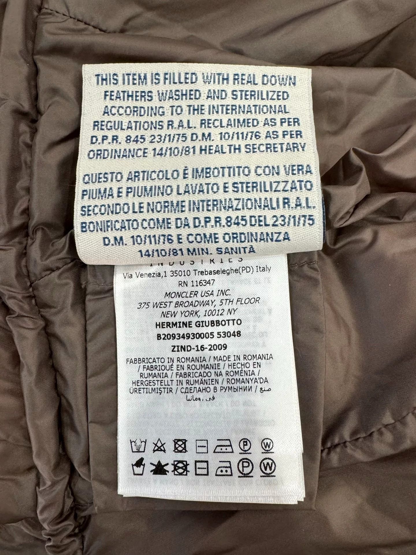 Moncler Moncler Hermine Gray Logo Women's Down Jacket Size XS / US 0-2 / IT 36-38 - 8 Thumbnail