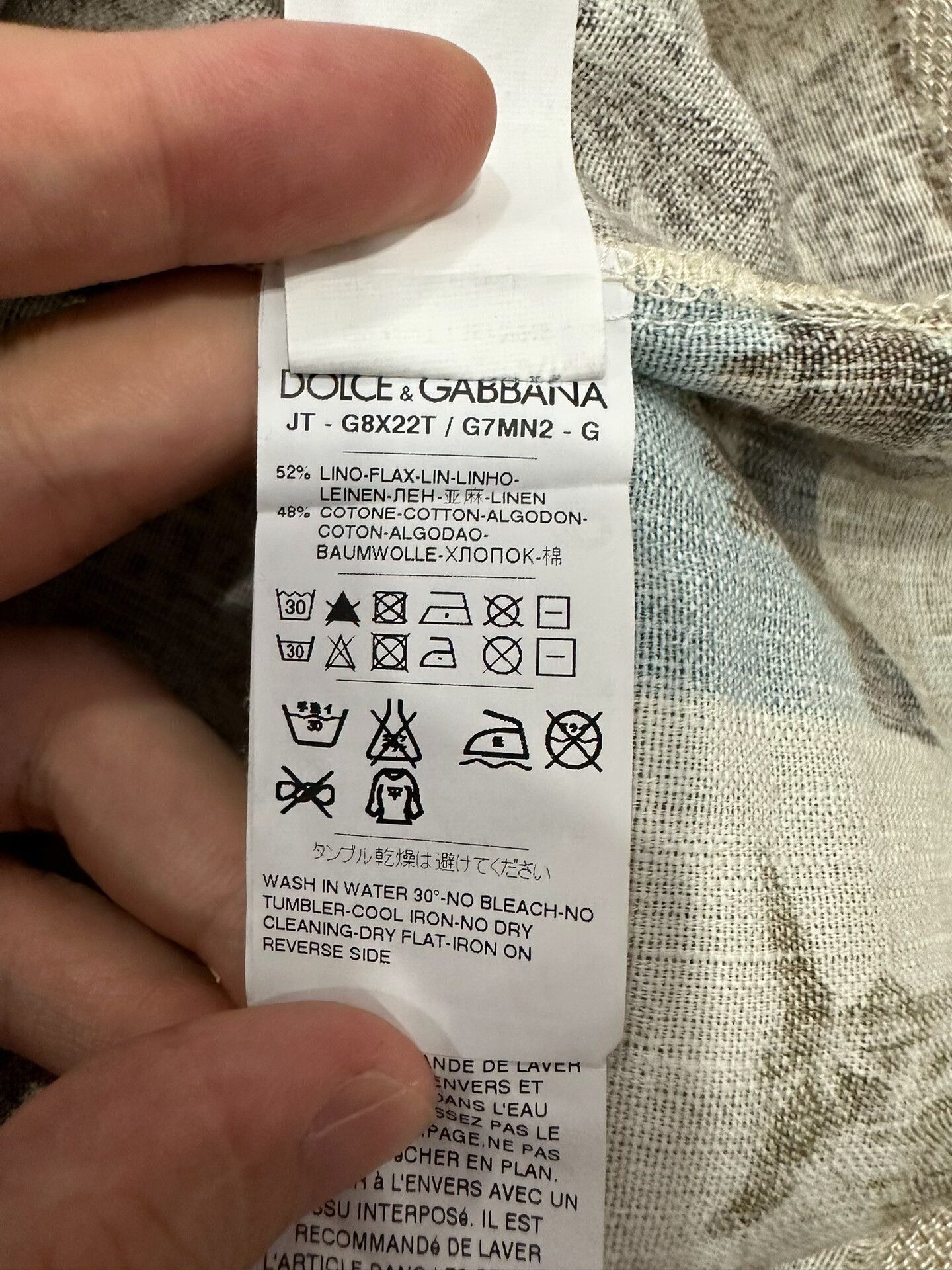 Dolce & Gabbana Dolce & Gabbana Runway Italian Carriage Linen Mid-Sleeve Tee Size US S / EU 44-46 / 1 - 7 Thumbnail