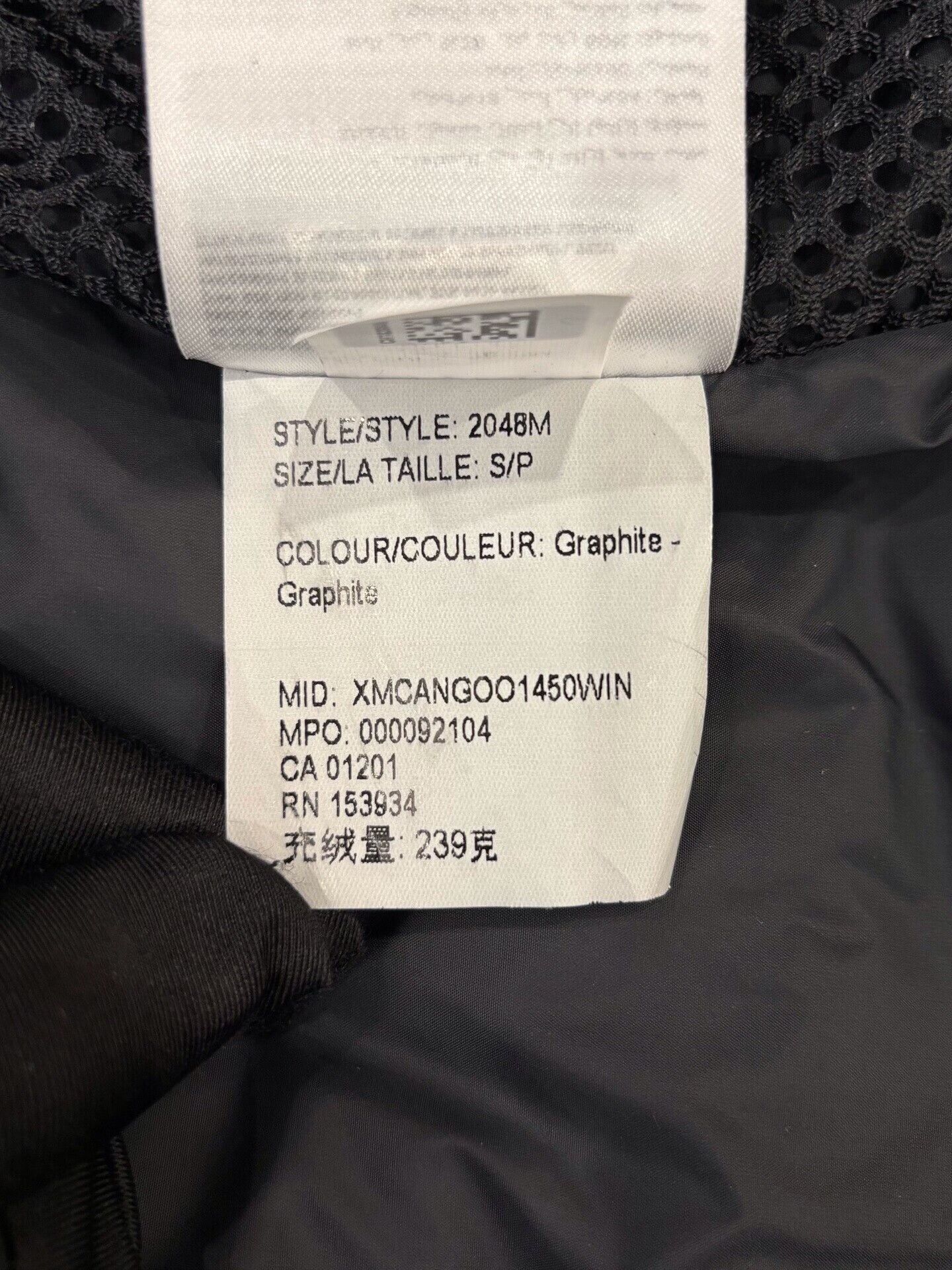 Canada Goose Canada Goose Wyndham Men's Graphite Down Jacket Size US S / EU 44-46 / 1 - 7 Thumbnail