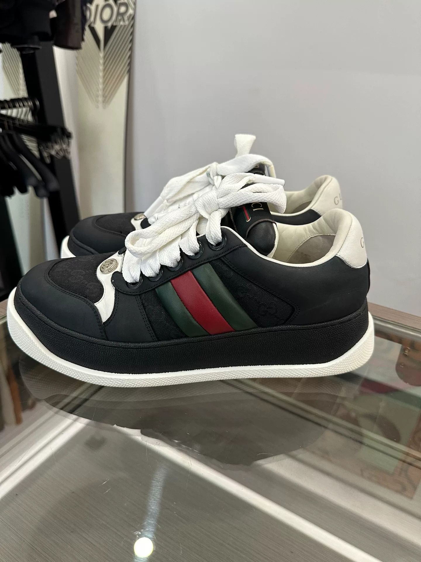 Gucci Gucci Screener Men's Black White Sneakers Size US 10 / EU 43 - 4 Thumbnail
