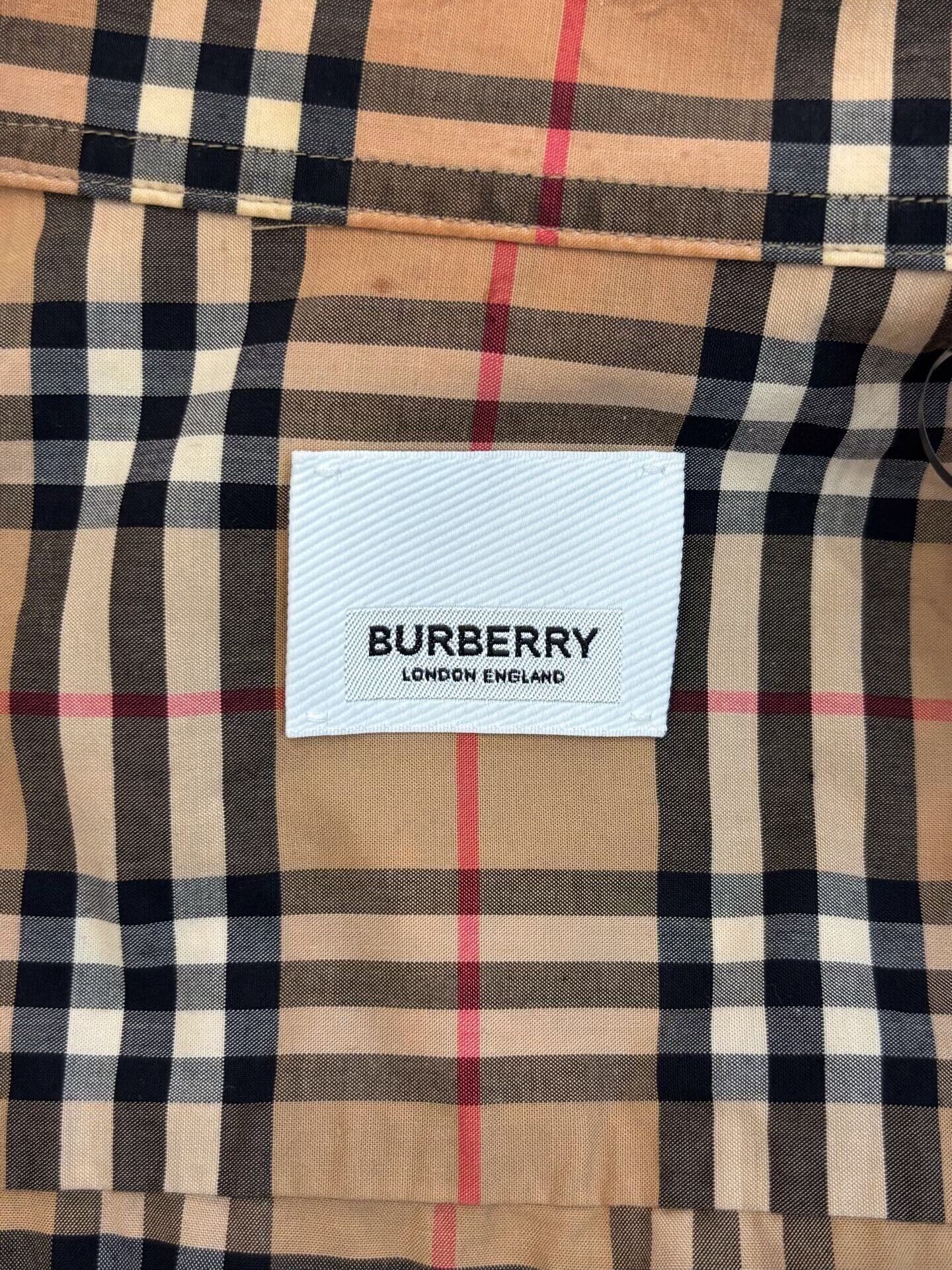 Burberry Burberry Brown Stripe Check Men's Shirt Jacket Size US S / EU 44-46 / 1 - 5 Thumbnail