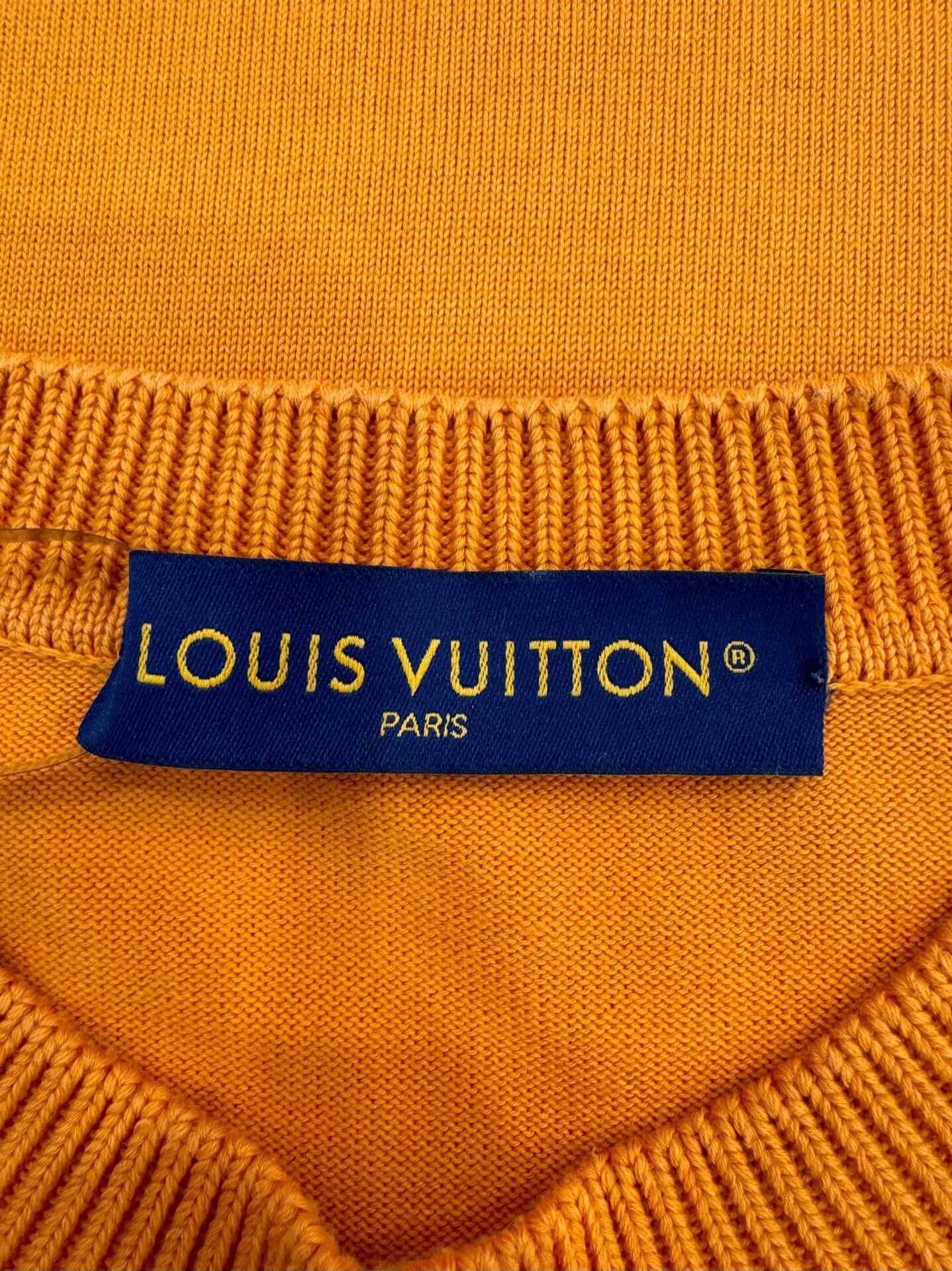 Louis Vuitton Louis Vuitton Orange Embroidered Logo Men's Tee Size US M / EU 48-50 / 2 - 5 Thumbnail