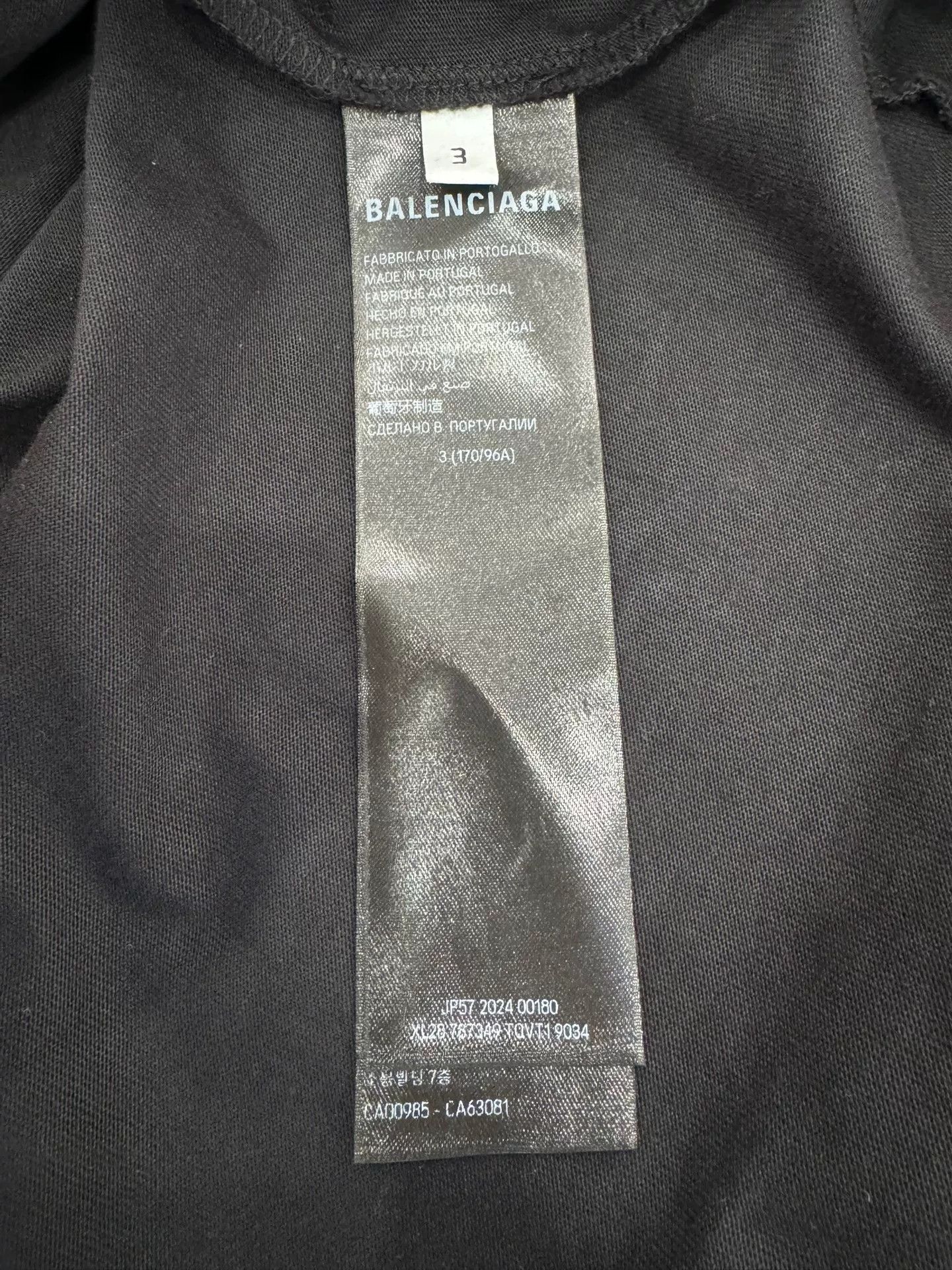 Balenciaga Balenciaga Rock Shield Logo Faded Black Tee Size US L / EU 52-54 / 3 - 7 Thumbnail