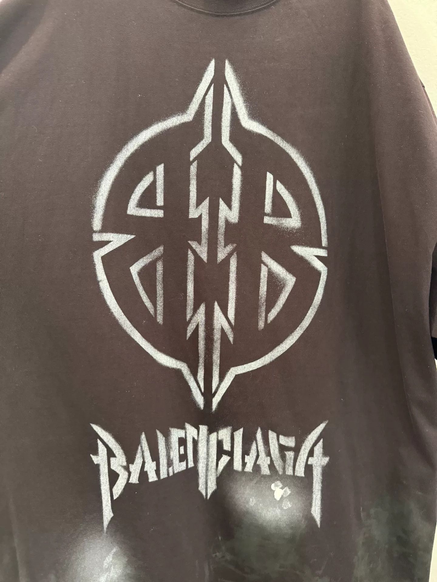 Balenciaga Balenciaga Rock Shield Logo Faded Black Tee Size US L / EU 52-54 / 3 - 4 Thumbnail