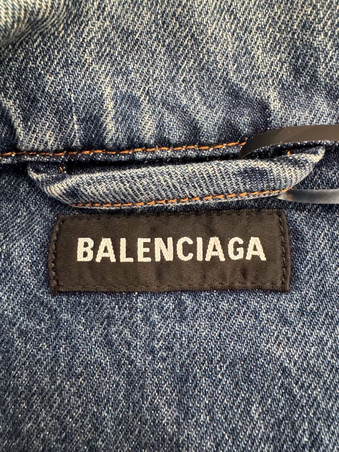 Balenciaga Balenciaga Logo Print Single-Breasted Denim Jacket Size US S / EU 44-46 / 1 - 5 Thumbnail