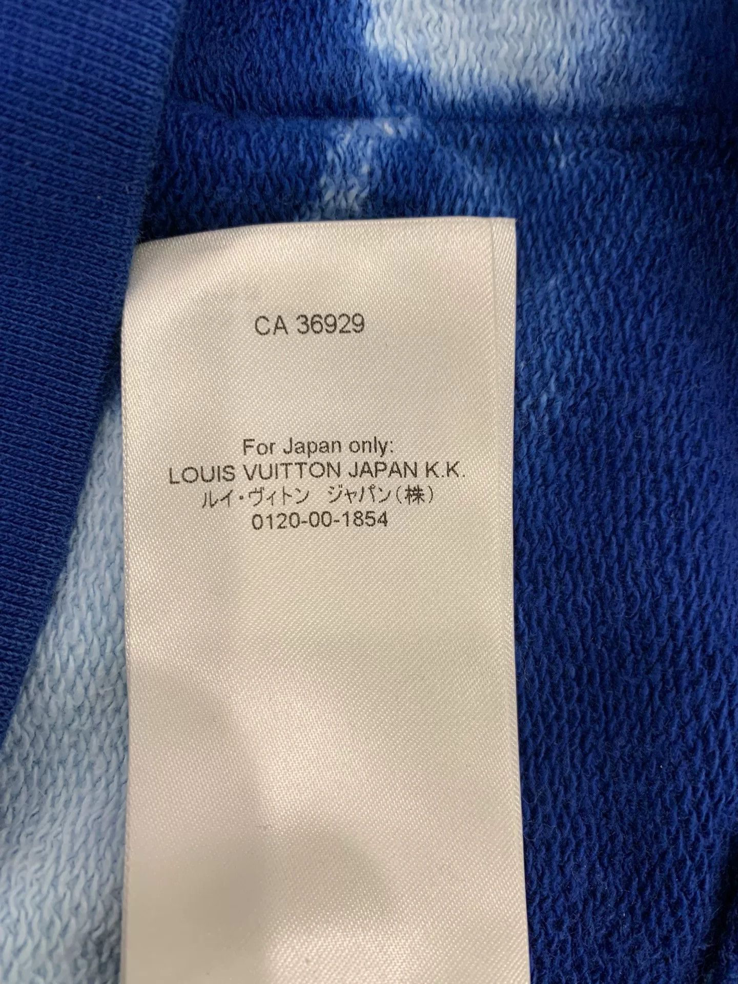 Louis Vuitton Louis Vuitton Blue Logo Embroidered Tie-Dye Hoodie Size US M / EU 48-50 / 2 - 8 Thumbnail