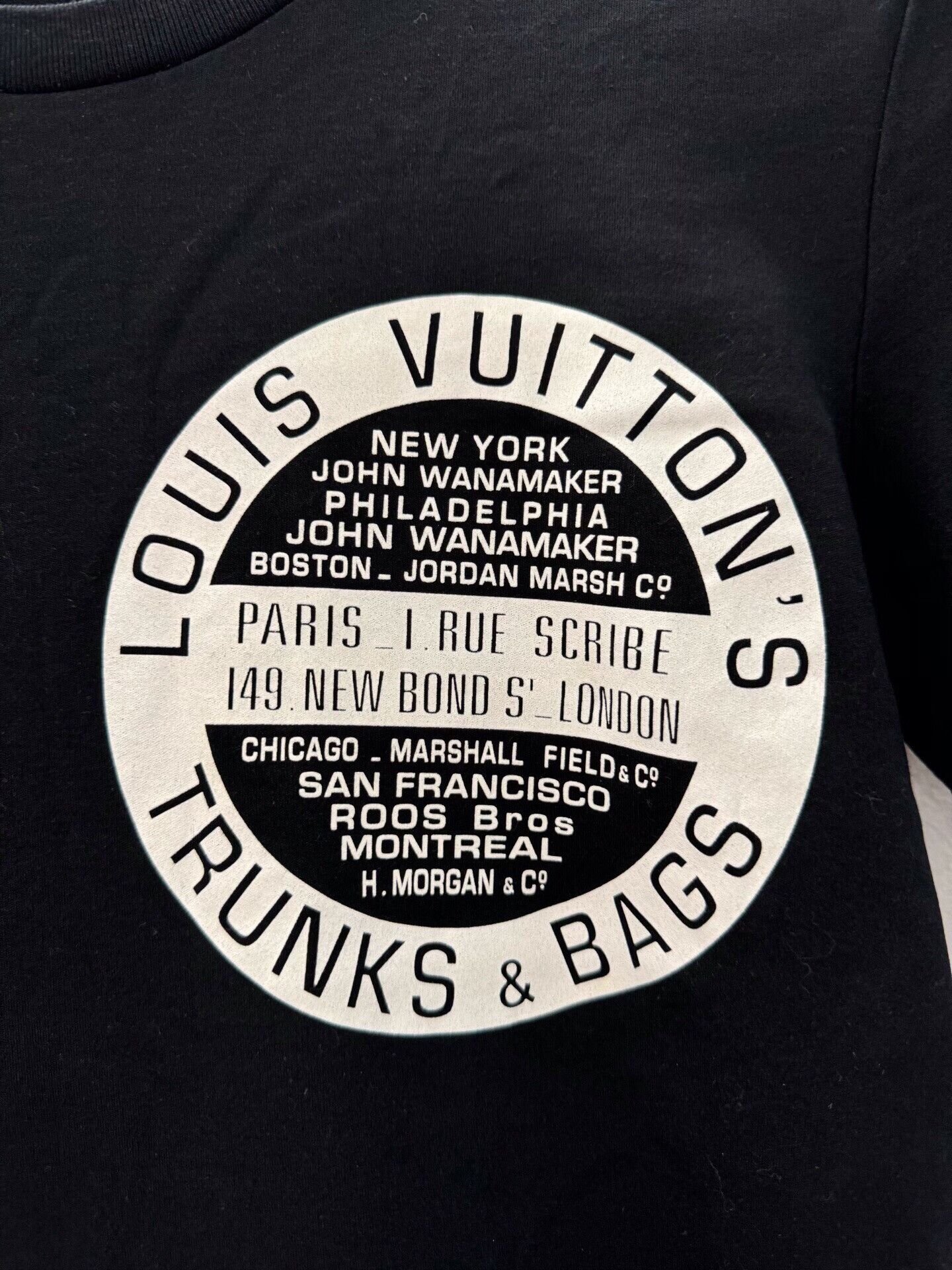 Louis Vuitton Louis Vuitton Black White Logo Short Sleeve Tee Size S / US 4 / IT 40 - 4 Thumbnail