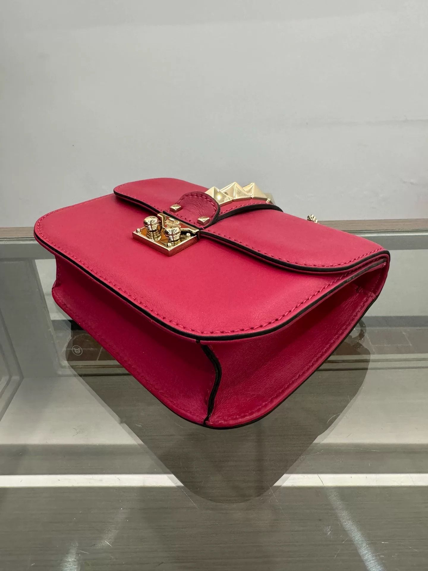 Valentino Valentino Rockstud Red Studded Chain Shoulder Bag 20cm Size ONE SIZE - 7 Thumbnail