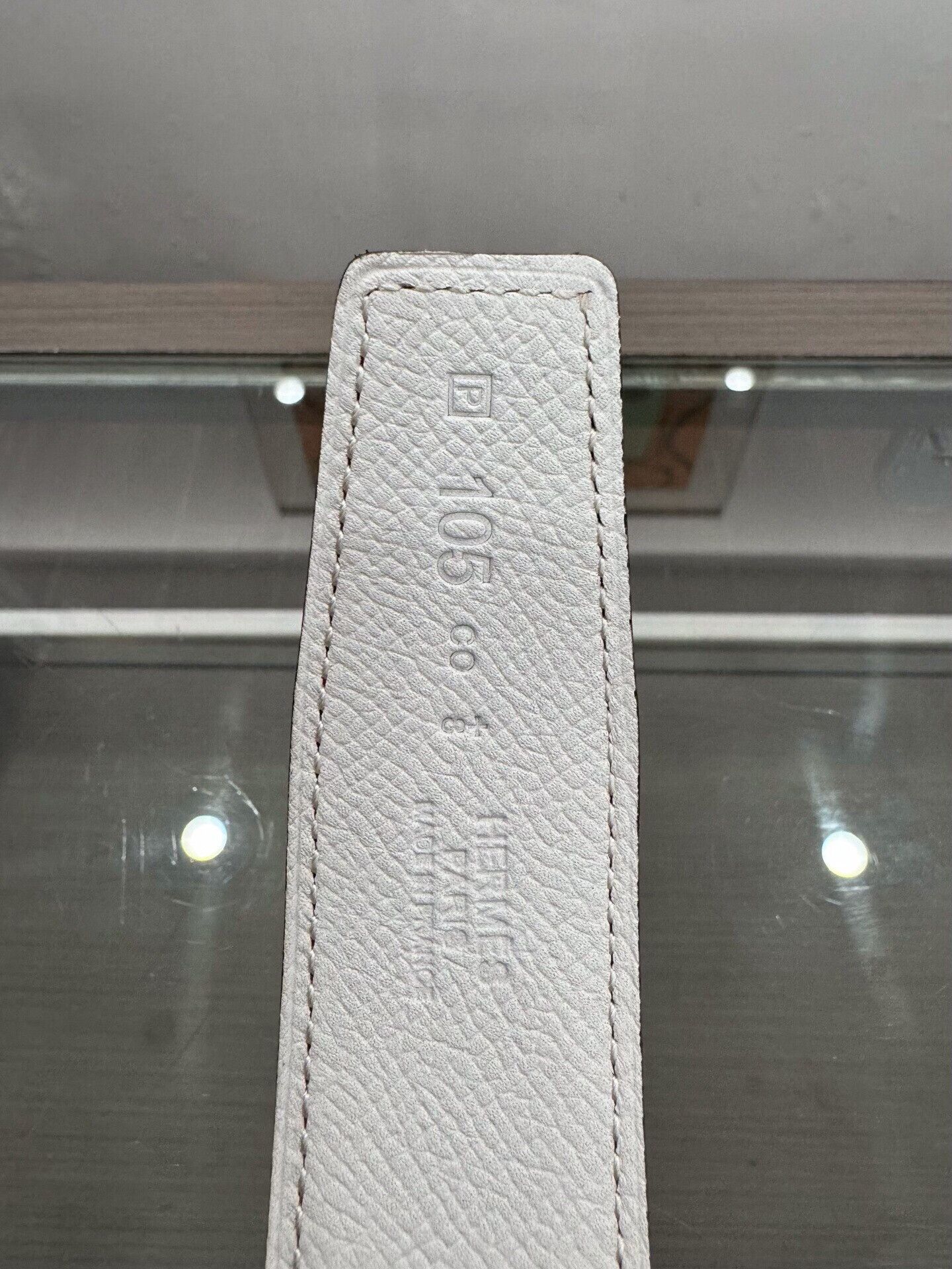 Hermes Hermes 3.2cm Red White Belt Size ONE SIZE - 8 Thumbnail