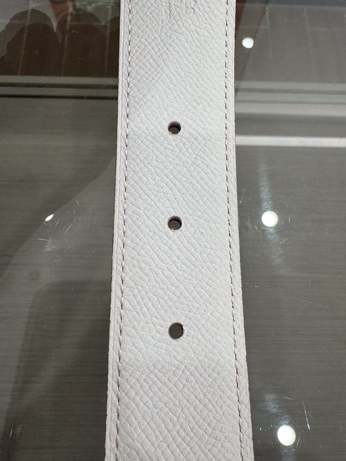 Hermes Hermes 3.2cm Red White Belt Size ONE SIZE - 7 Thumbnail
