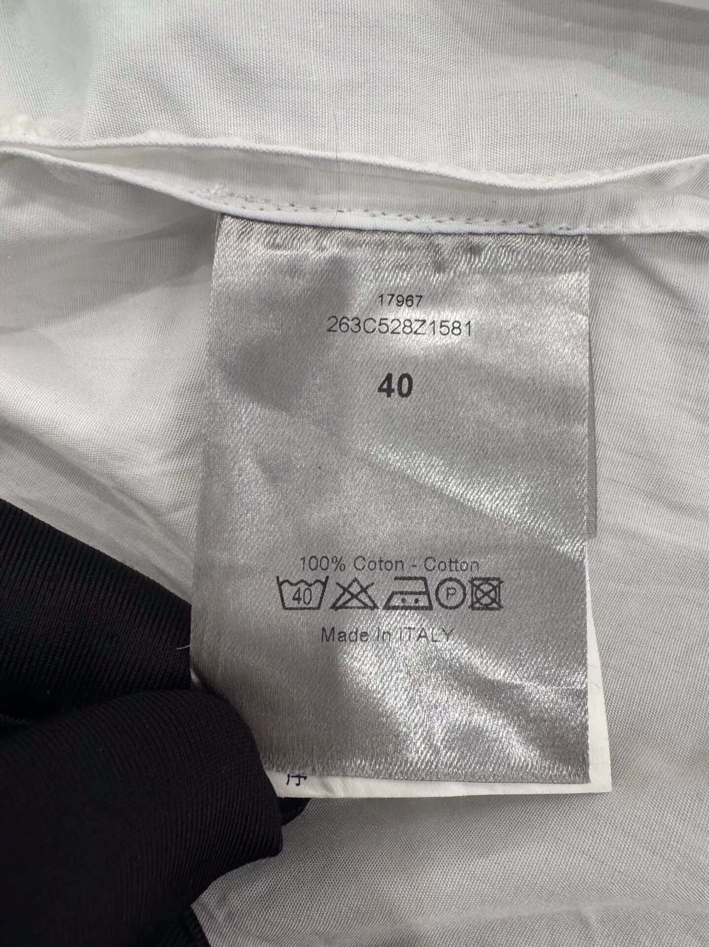 Dior Dior Homme White Splatter Collar Shirt Size US XXS / EU 40 - 5 Thumbnail