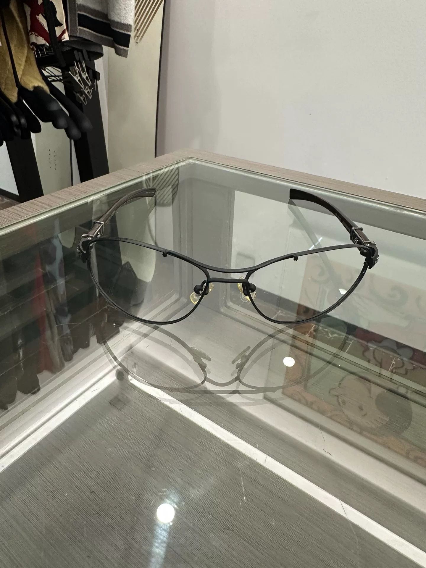 Chrome Hearts Chrome Hearts Side Silver Cross Wood Glasses Size ONE SIZE - 2 Thumbnail