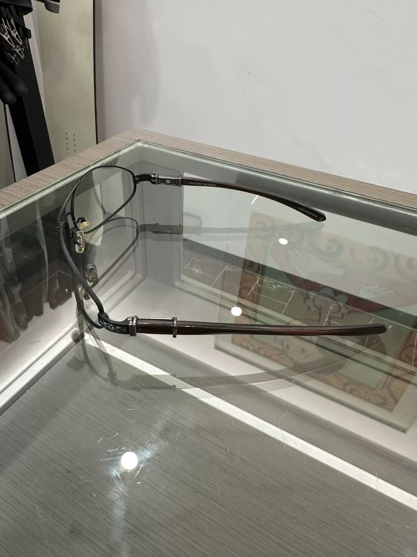 Chrome Hearts Chrome Hearts Side Silver Cross Wood Glasses Size ONE SIZE - 3 Thumbnail