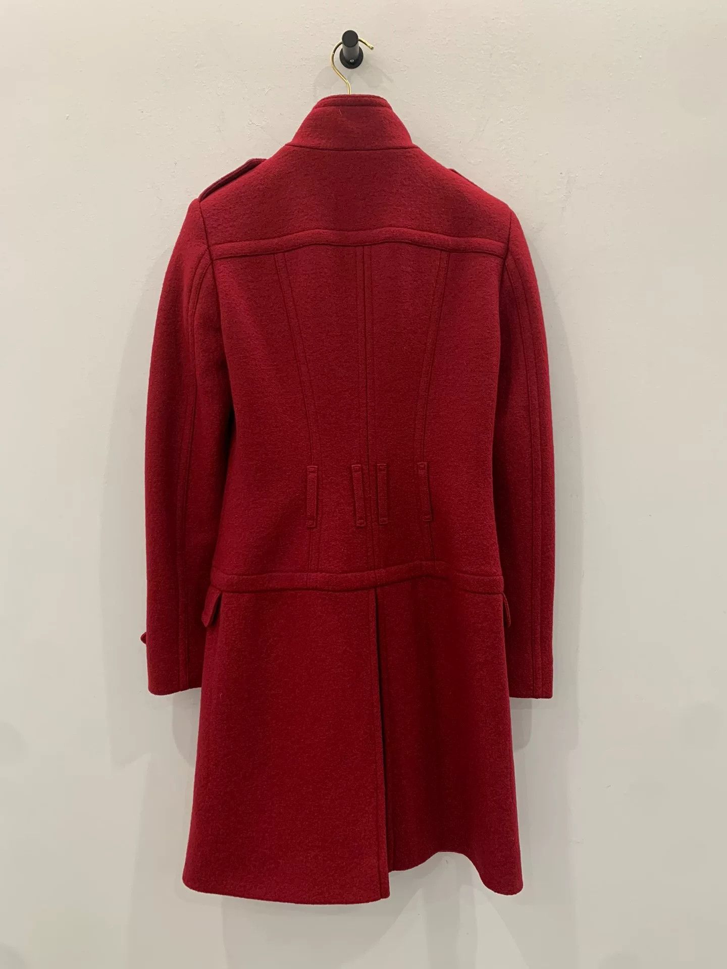Burberry Burberry Red Women's Wool Coat Size XXS / US 00 / IT 34 - 2 Thumbnail