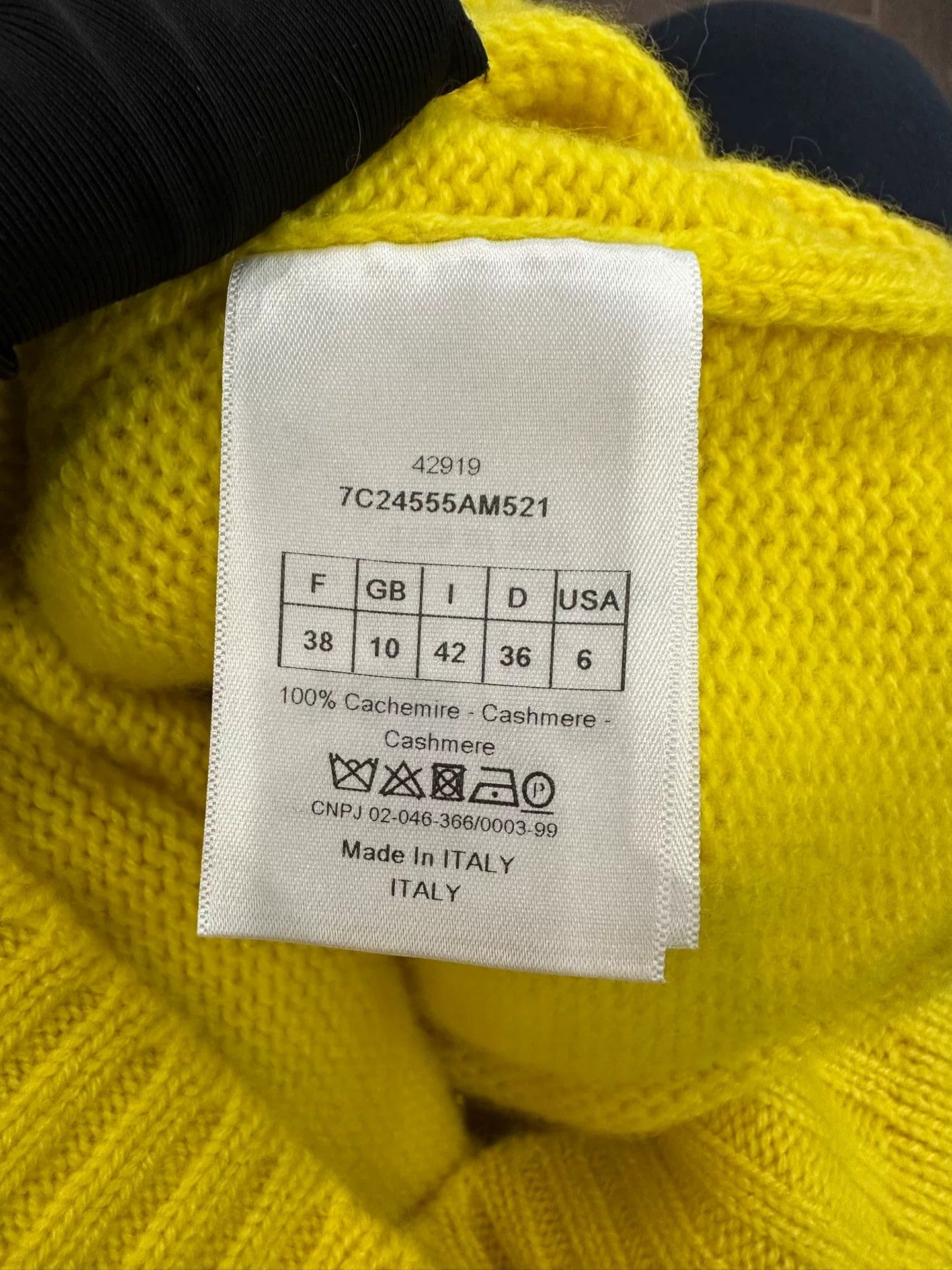 Dior Dior Women's Yellow Wool Sweater Size S / US 4 / IT 40 - 4 Thumbnail