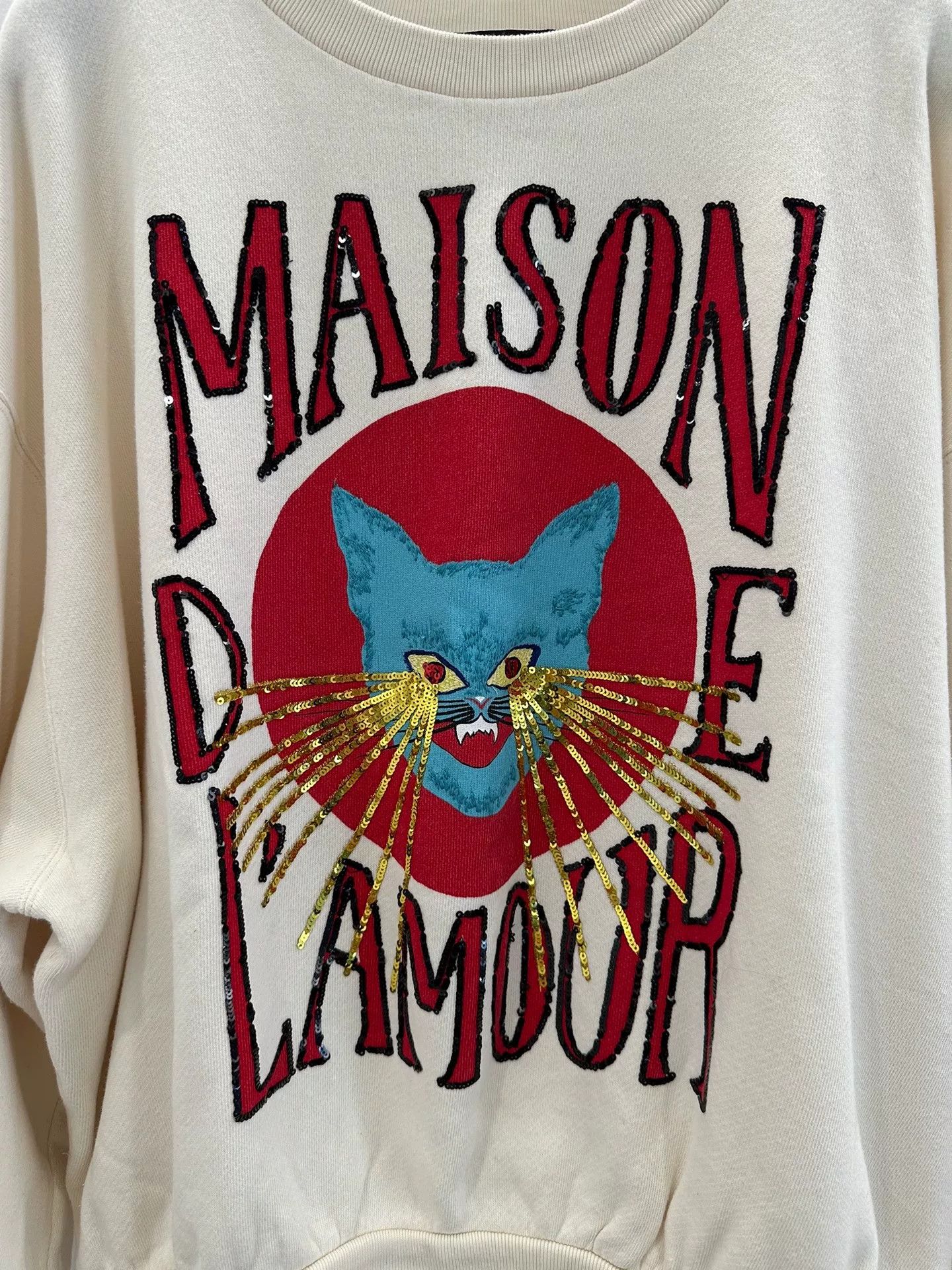 Gucci Gucci Sequin Cat Logo Sweatshirt S Size S / US 4 / IT 40 - 4 Thumbnail
