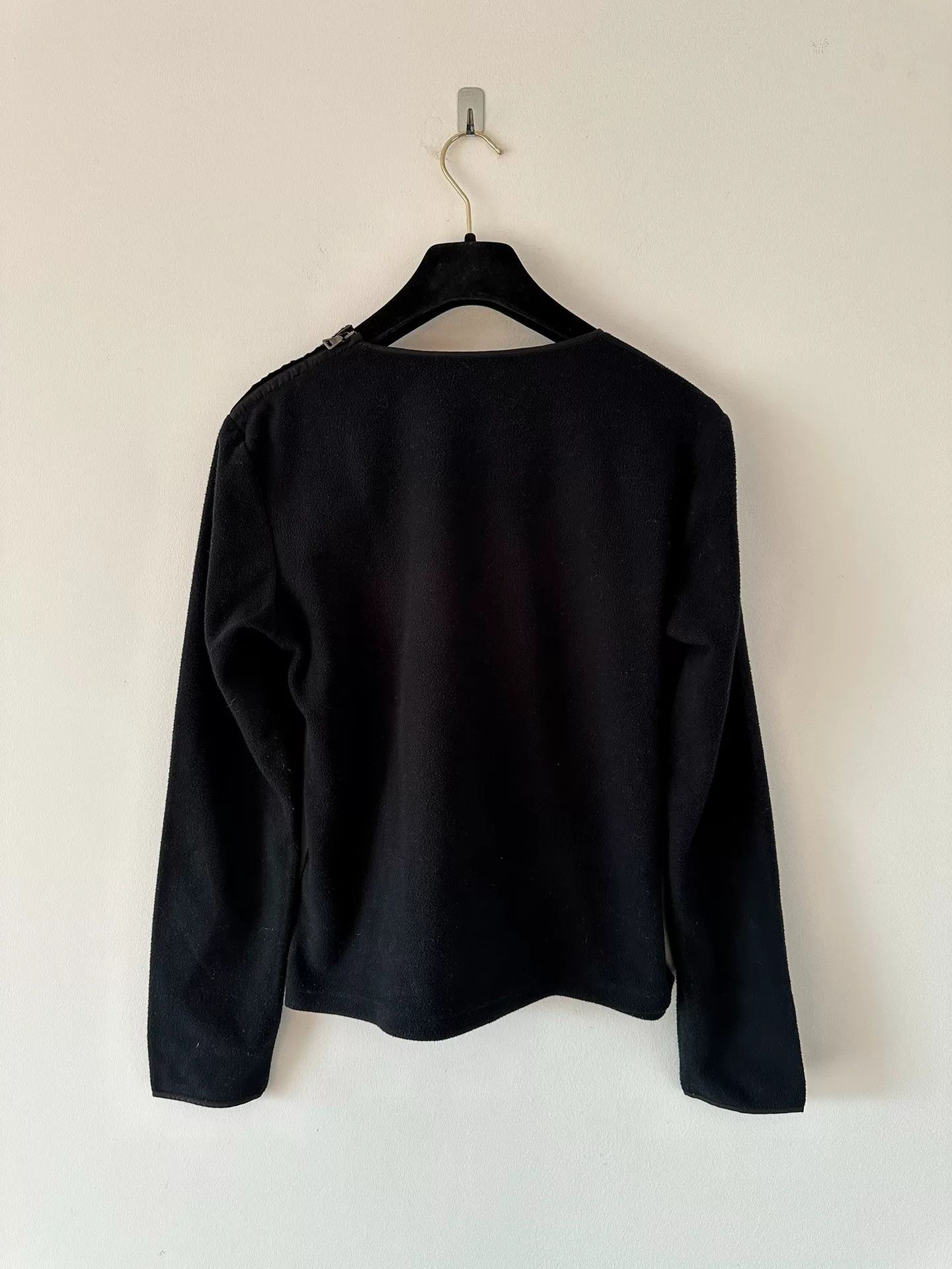 Prada Prada Women's Black Long-Sleeve Front Tie Tee Size M / US 6-8 / IT 42-44 - 2 Thumbnail
