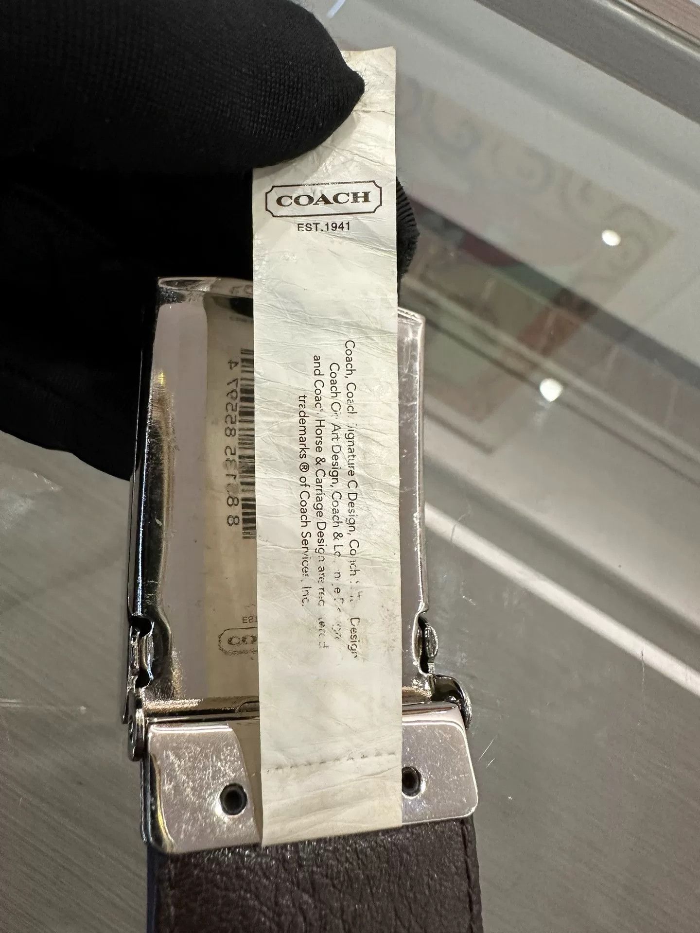 Coach Coach Classic Logo Canvas Leather Trim Belt Size ONE SIZE - 8 Thumbnail