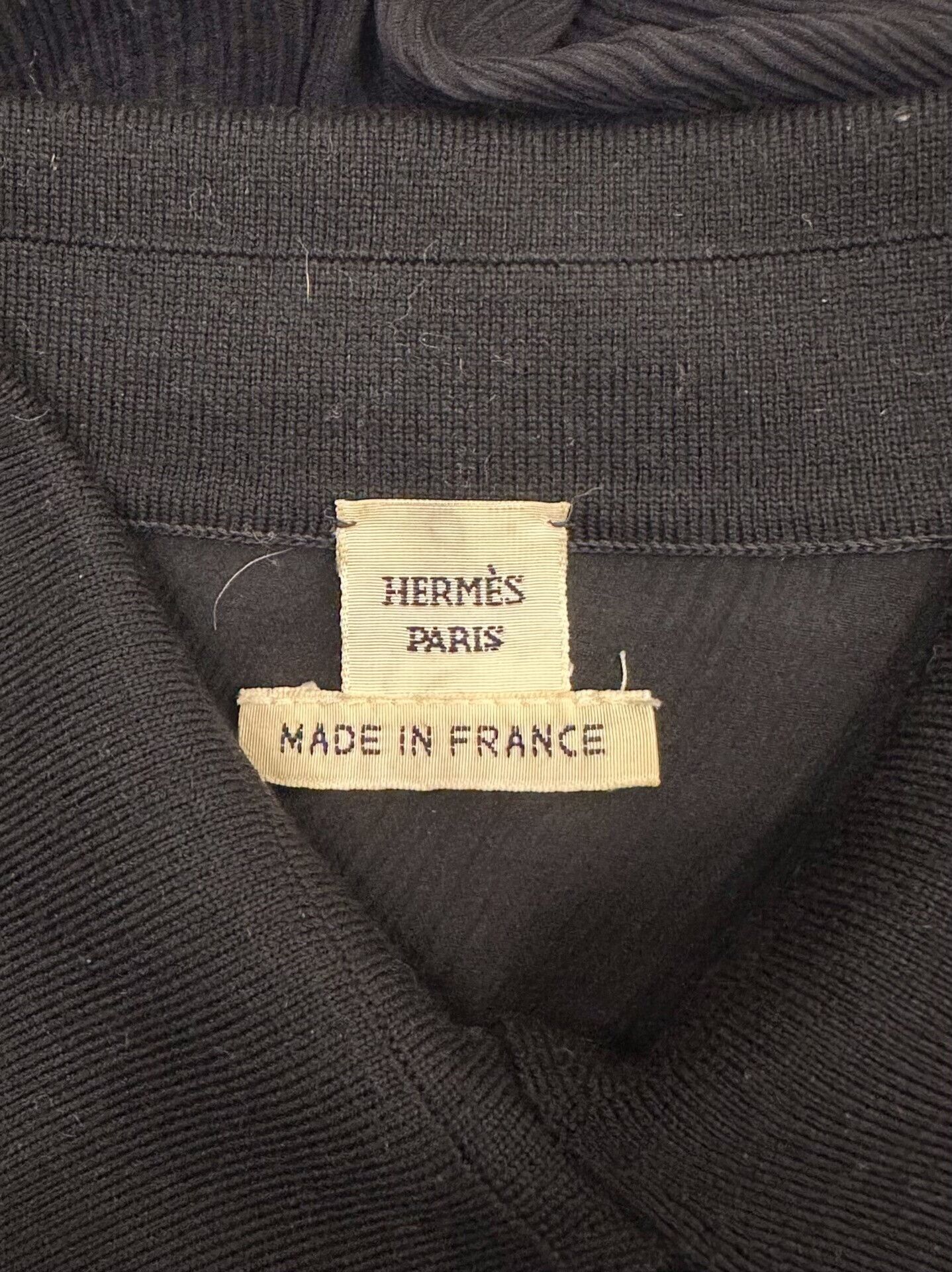 Hermes Hermes Women's Black Silk Shirt Coat Size XS / US 0-2 / IT 36-38 - 5 Thumbnail