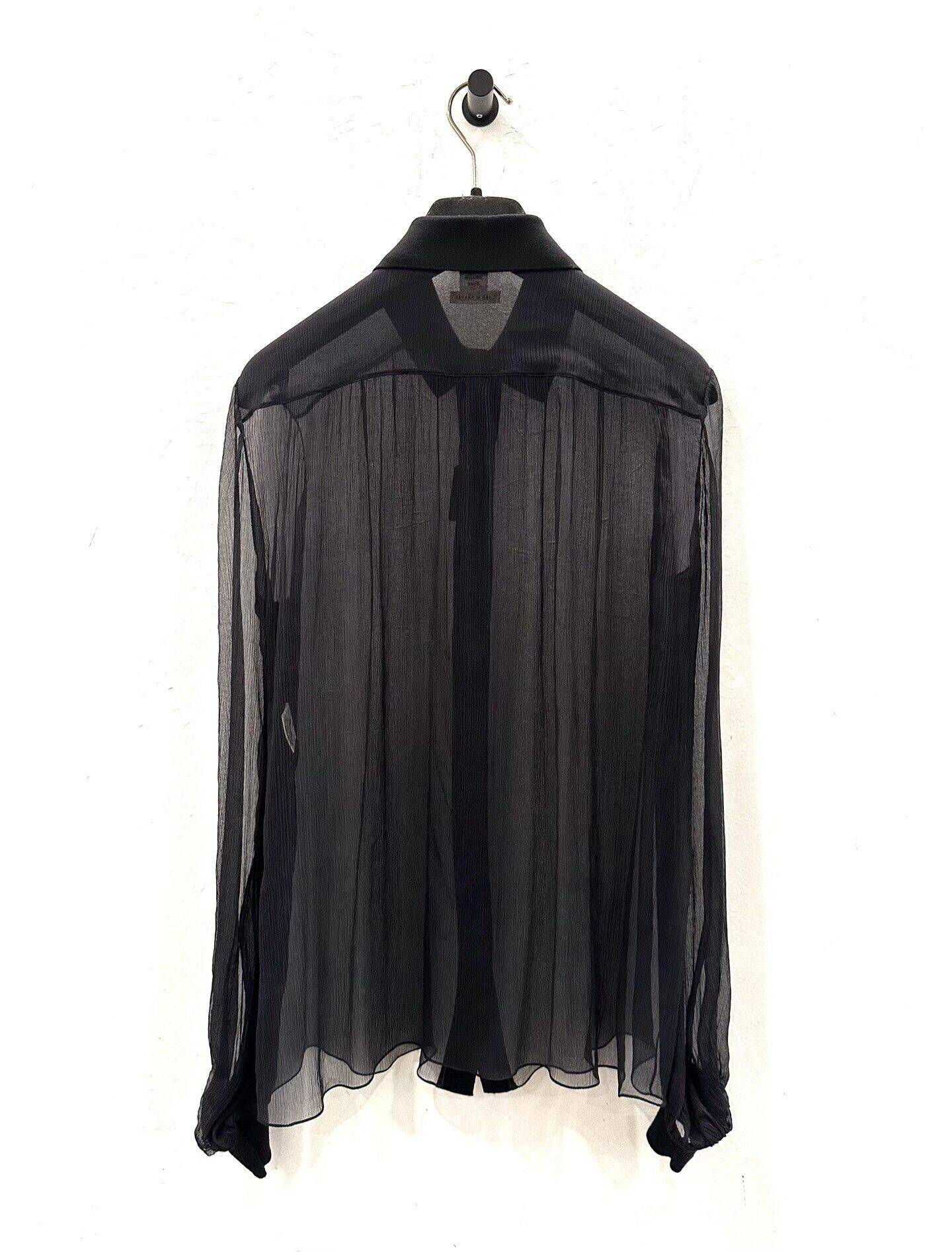 Hermes Hermes Women's Black Silk Shirt Coat Size XS / US 0-2 / IT 36-38 - 2 Thumbnail