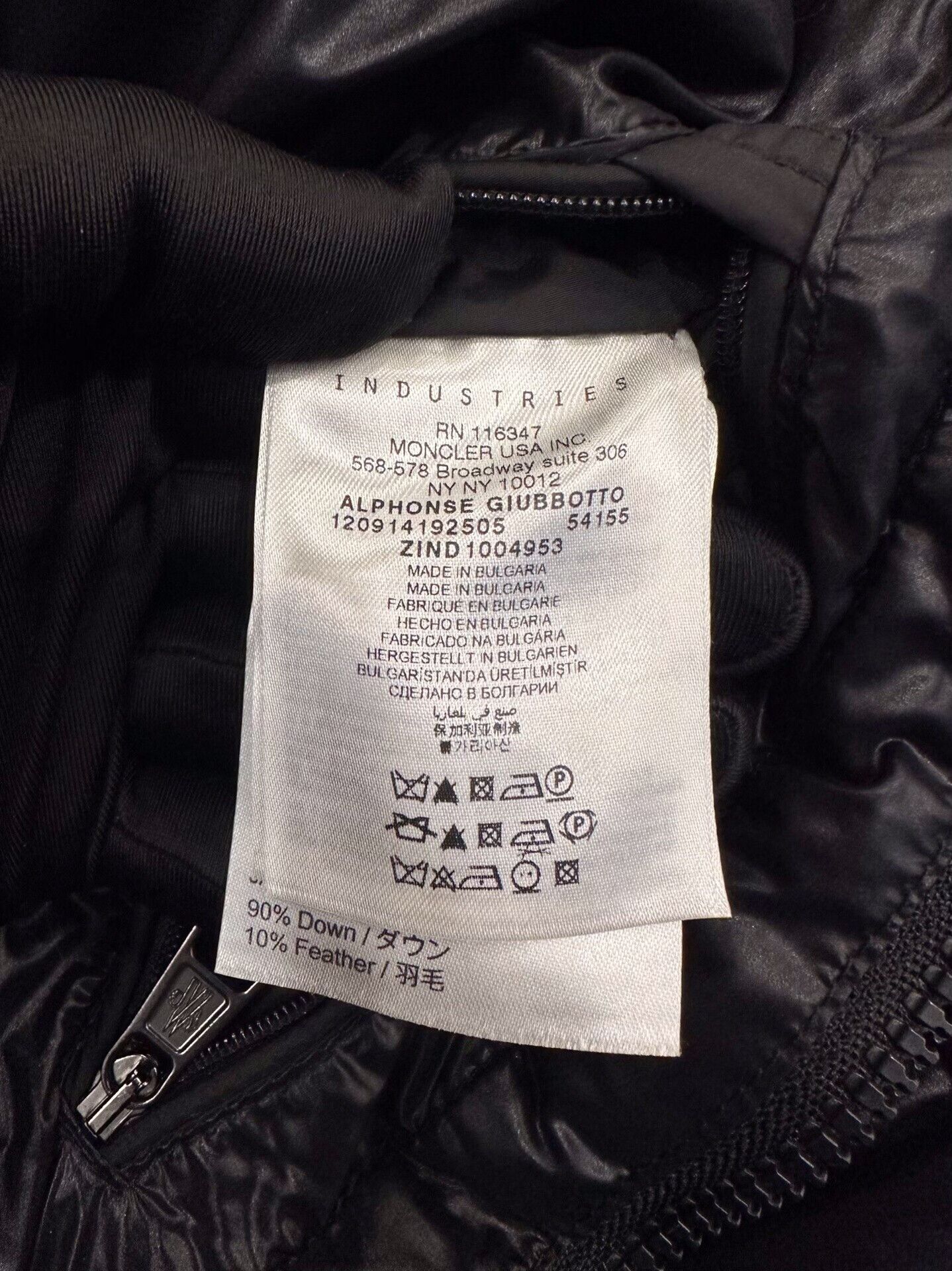 Moncler Moncler Alphonse Men's Black Down Jacket Size US S / EU 44-46 / 1 - 8 Thumbnail