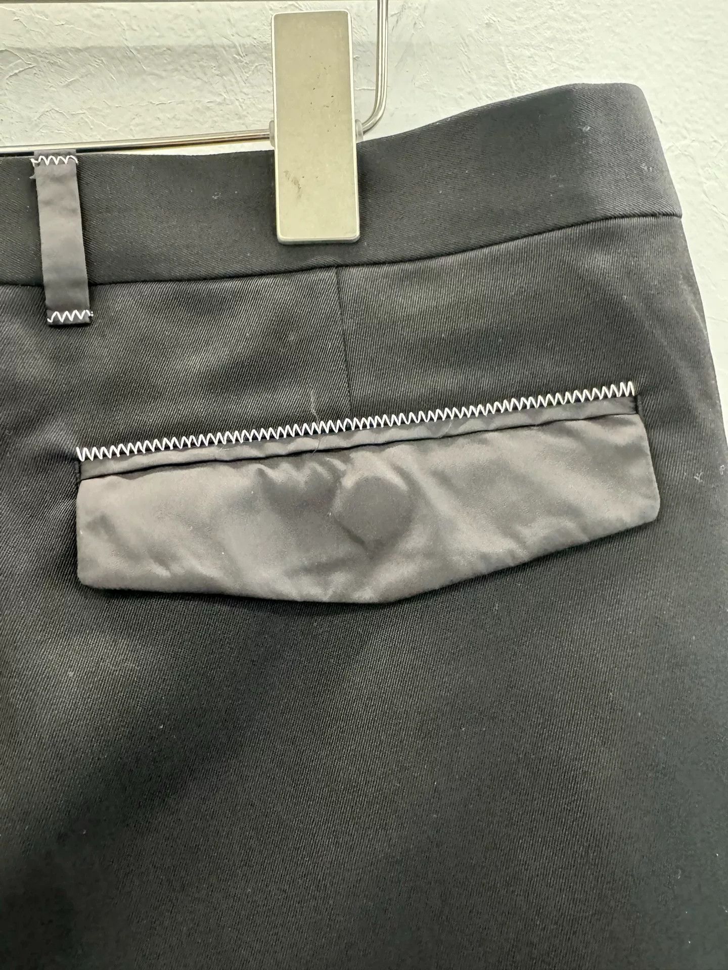 Dior Dior Men's Black Satin Panel Trousers Size US 34 / EU 50 - 3 Thumbnail