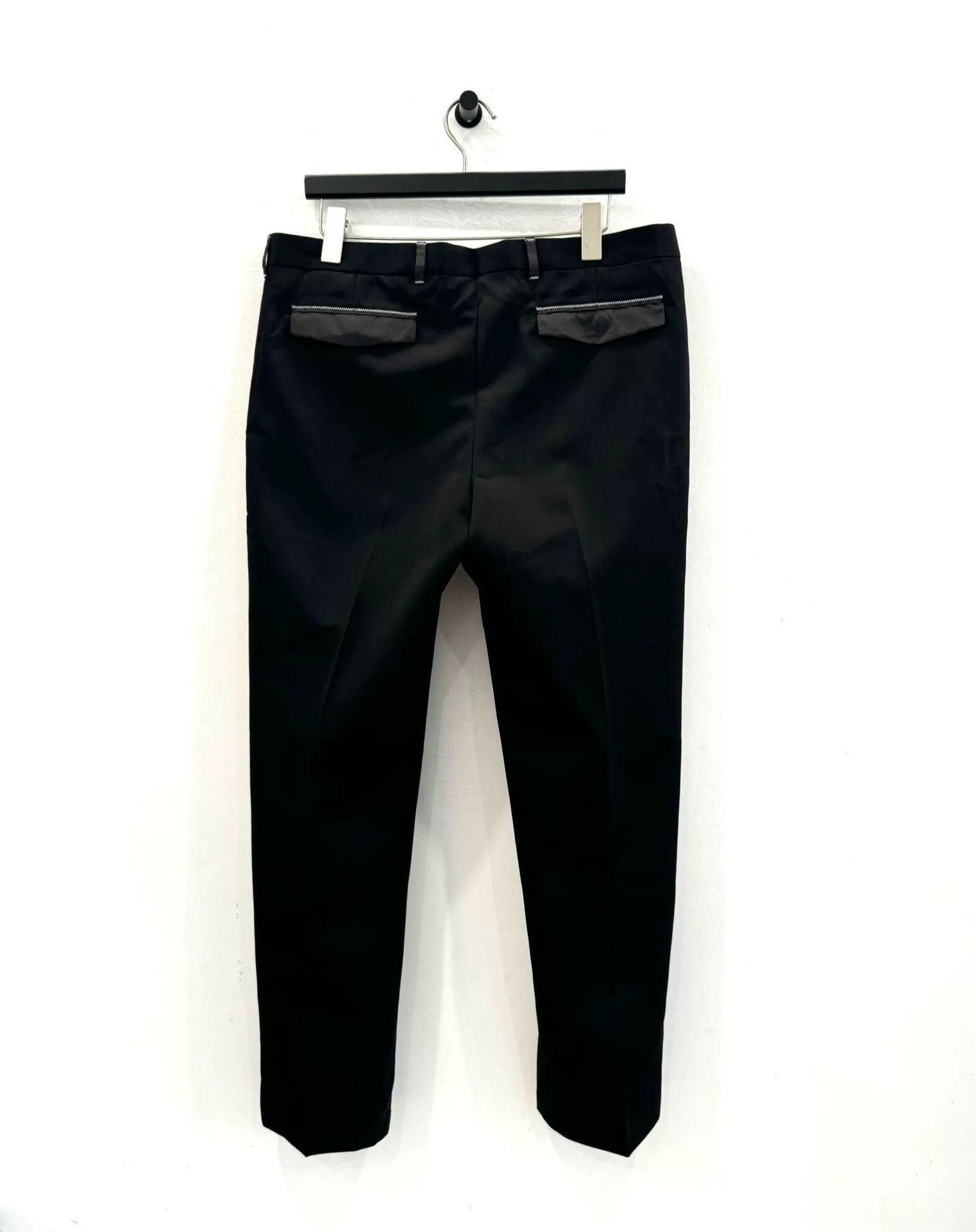 Dior Dior Men's Black Satin Panel Trousers Size US 34 / EU 50 - 2 Thumbnail