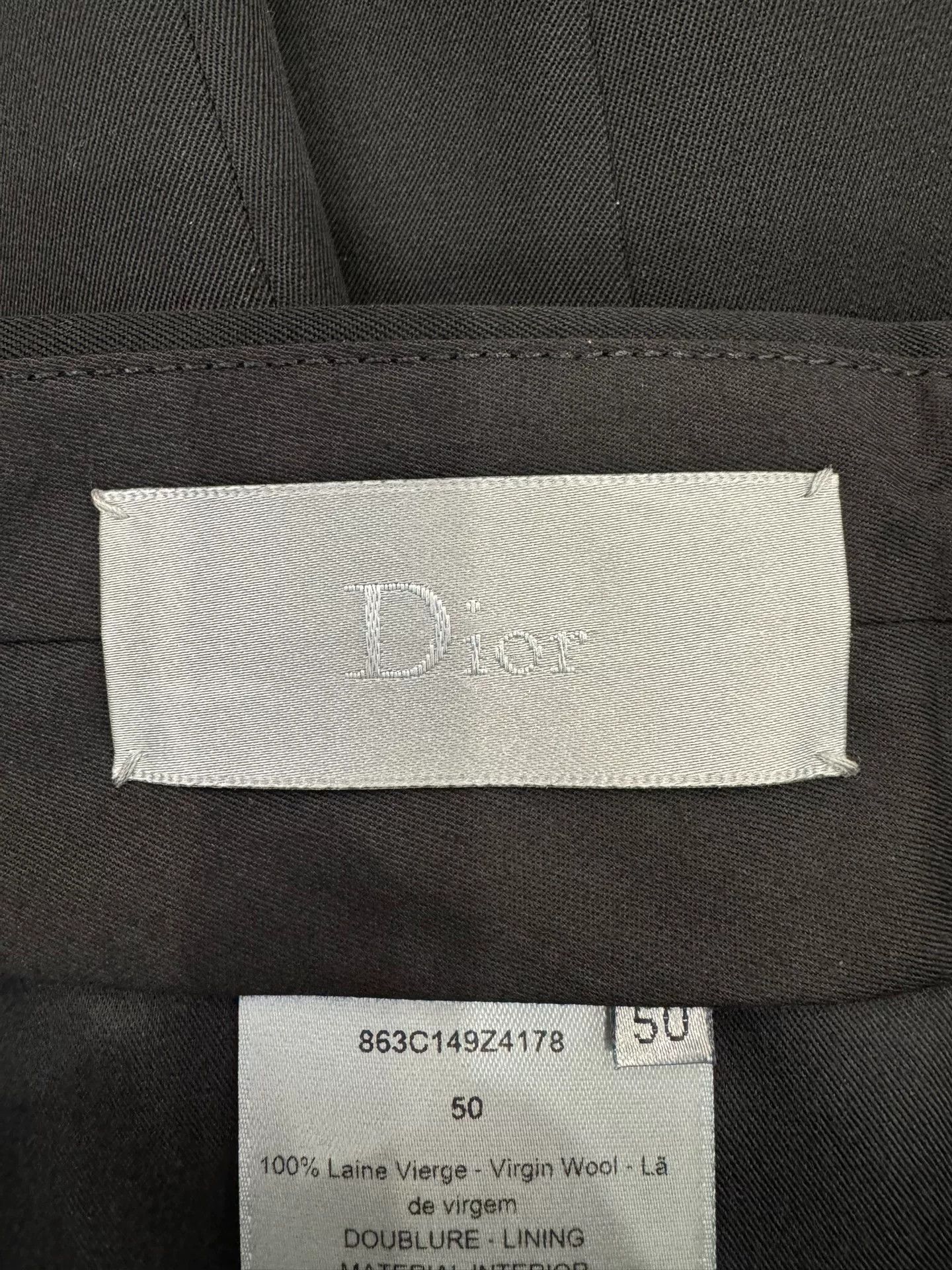 Dior Dior Men's Black Satin Panel Trousers Size US 34 / EU 50 - 4 Thumbnail