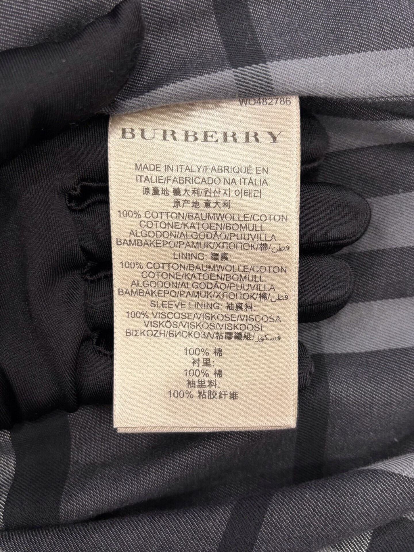 Burberry Burberry London Black Check Logo Men's Trench Coat Size US L / EU 52-54 / 3 - 7 Thumbnail
