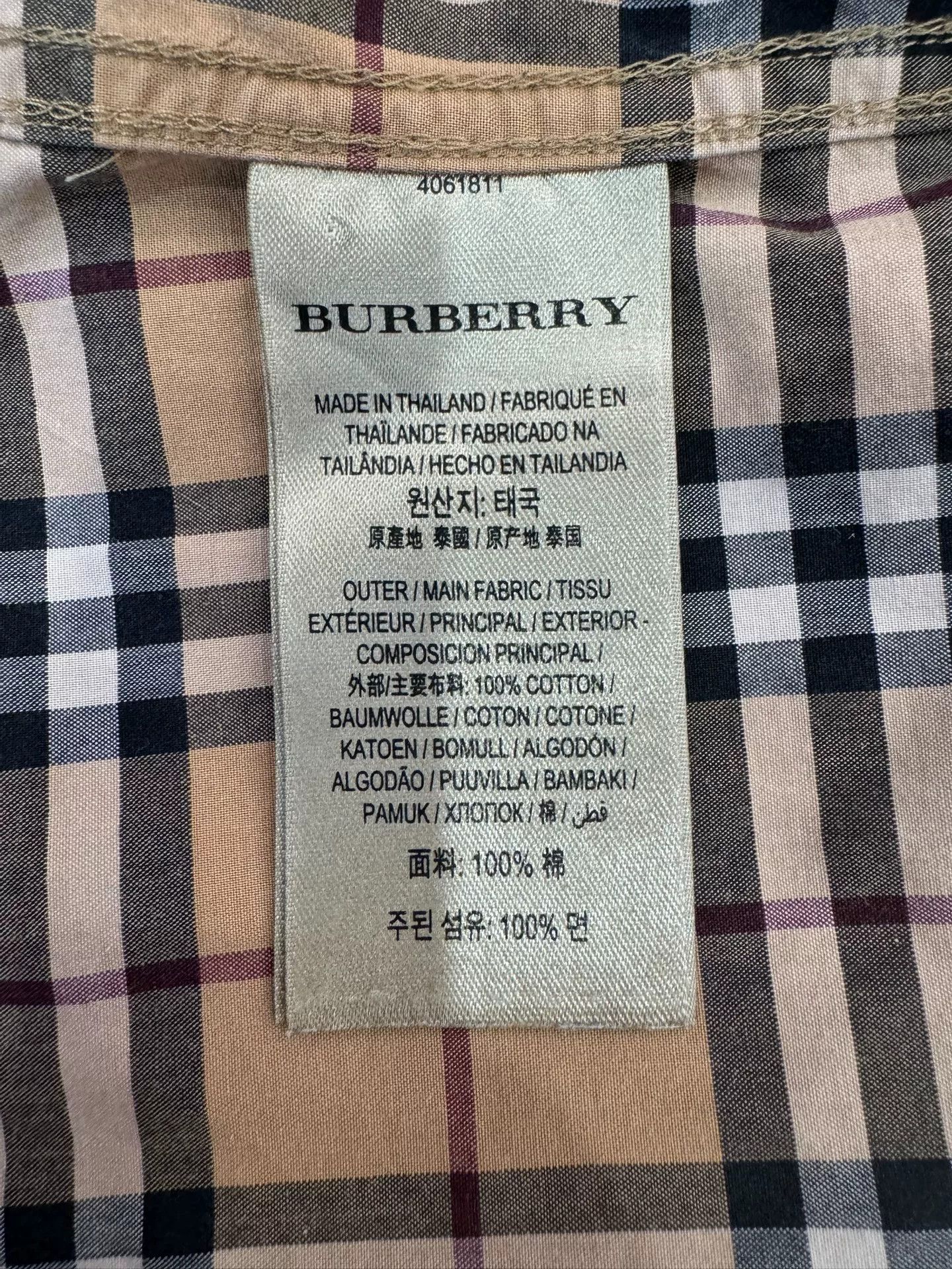 Burberry Burberry Brown Check Men's Shirt Size US M / EU 48-50 / 2 - 7 Thumbnail