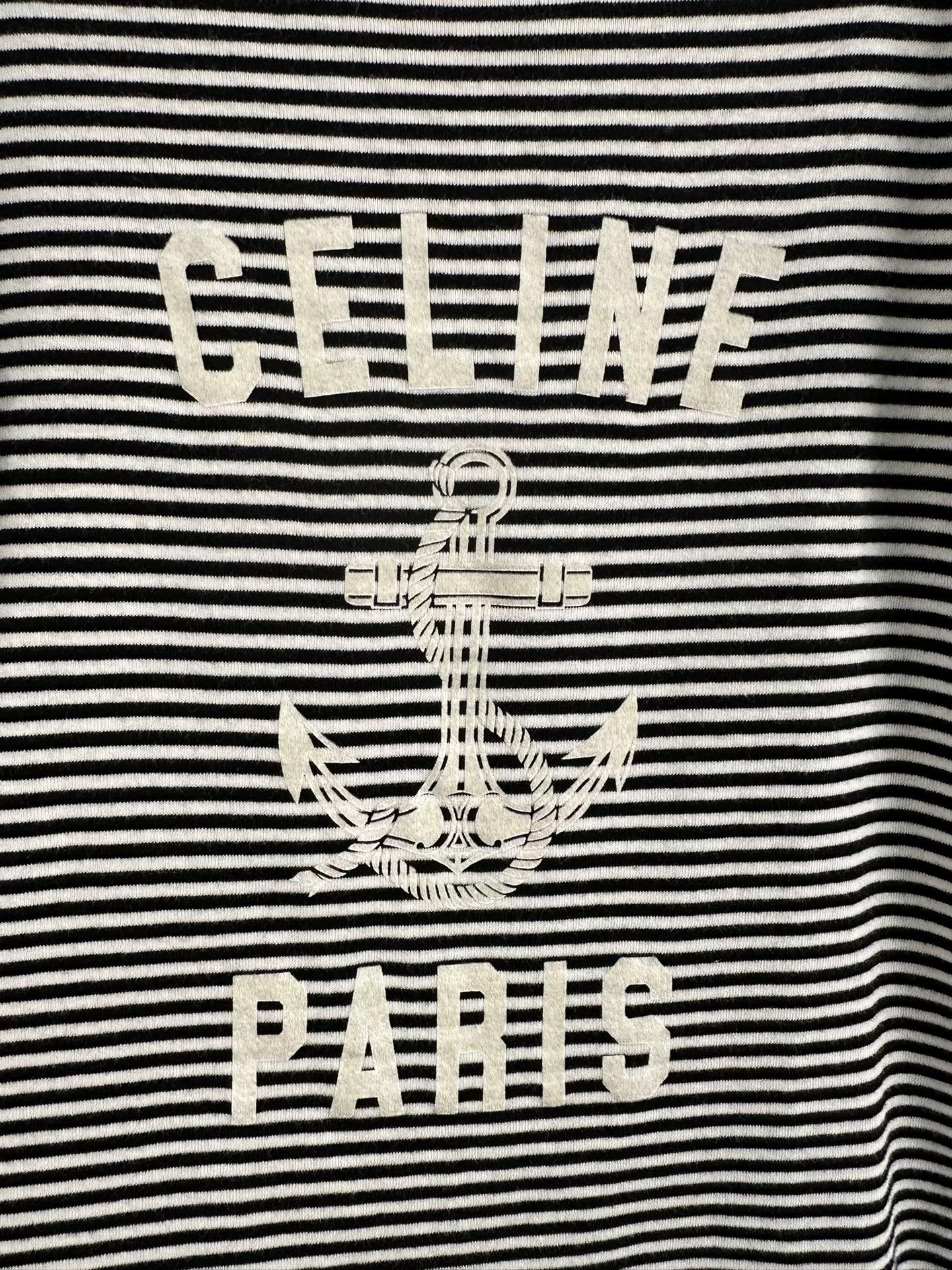 Celine Celine Black White Striped Anchor Tee XS Size XS / US 0-2 / IT 36-38 - 3 Thumbnail