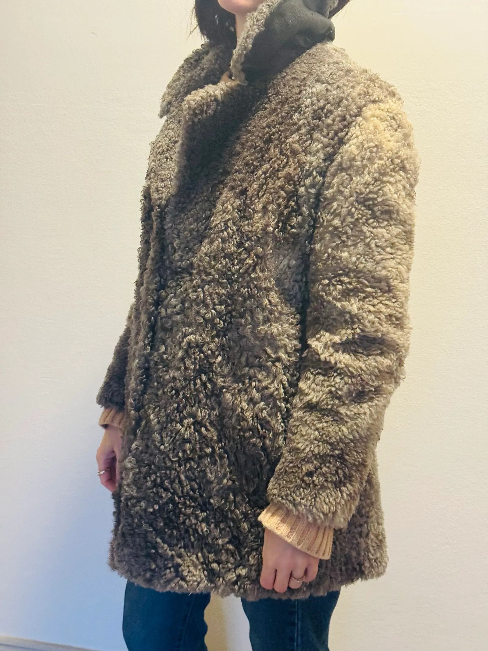 Vintage Vintage Pälsjacka i fårskinn Fur Faux Fur Size S / US 4 / IT 40 - 2 Thumbnail